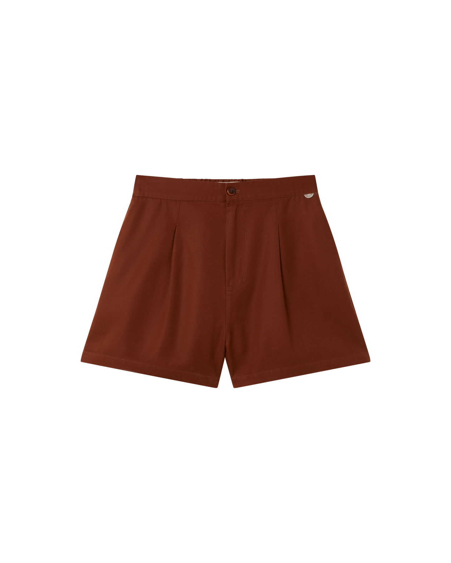 Short marrón hemp Narciso sostenible  - silueta