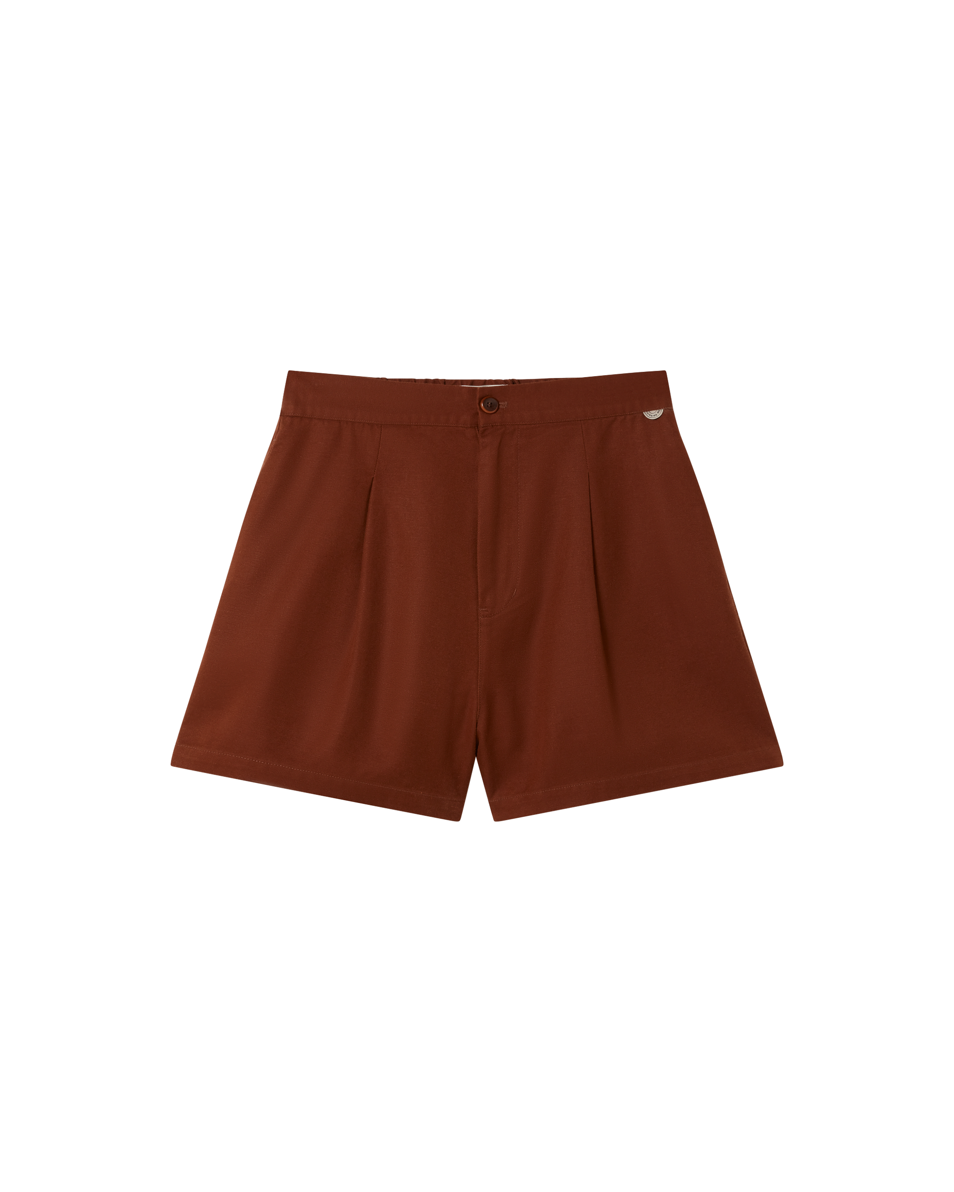 Short marrón hemp Narciso sostenible  - silueta