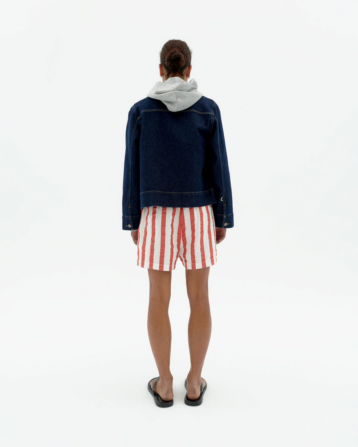 Short rayas rojas Geranio sostenible-4