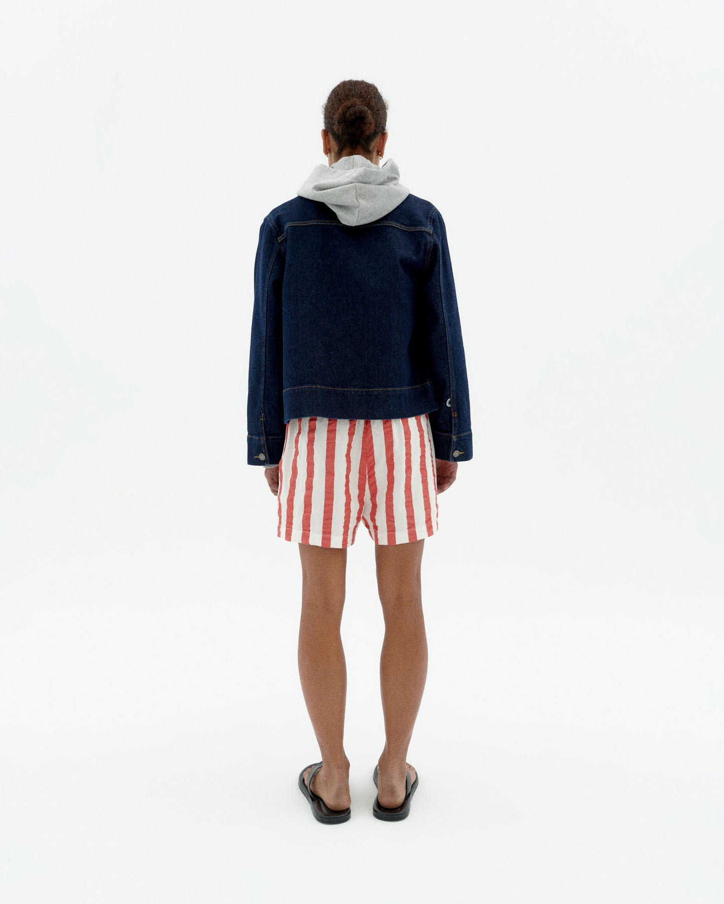 Short rayas rojas Geranio sostenible-4