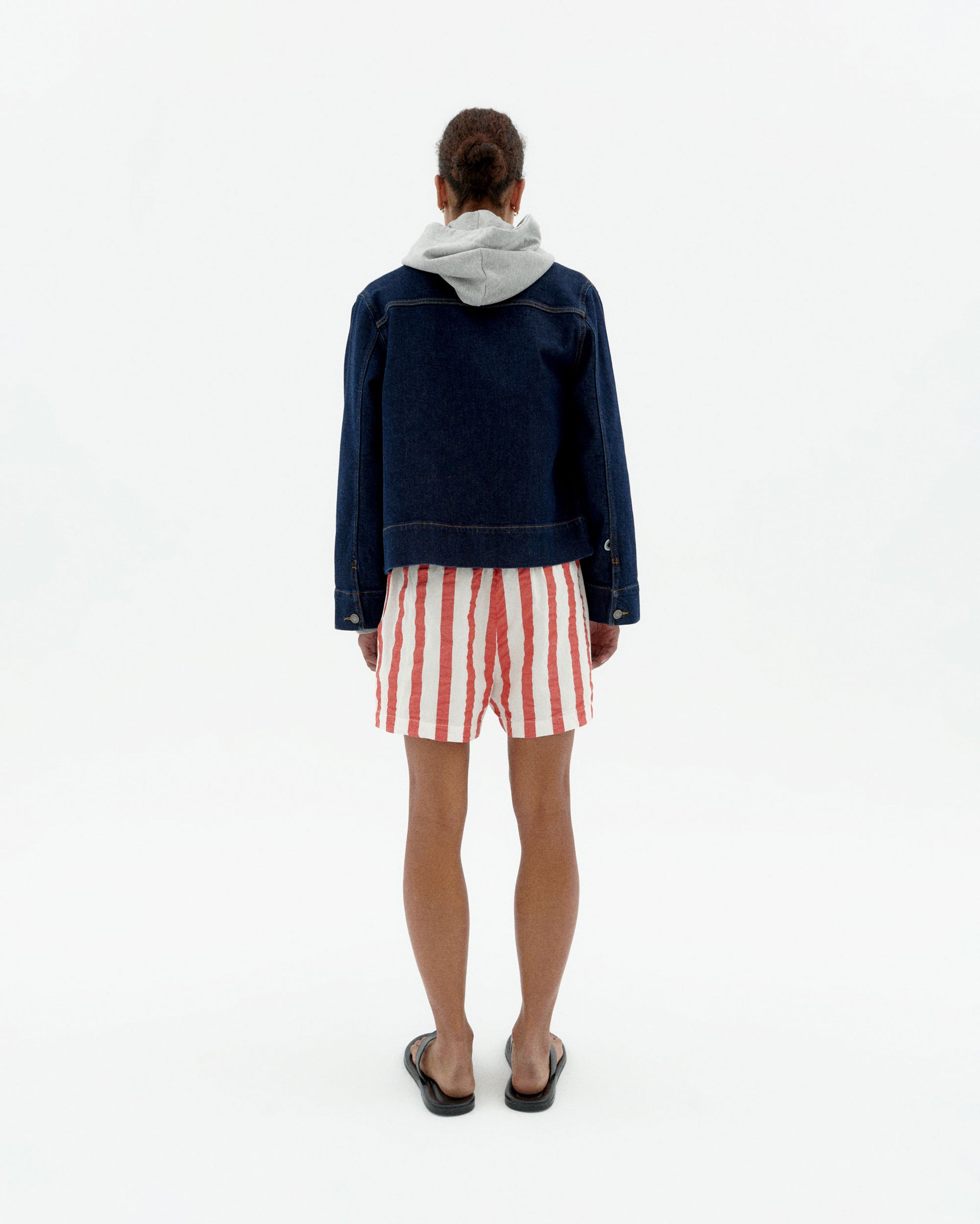 Short rayas rojas Geranio sostenible-4