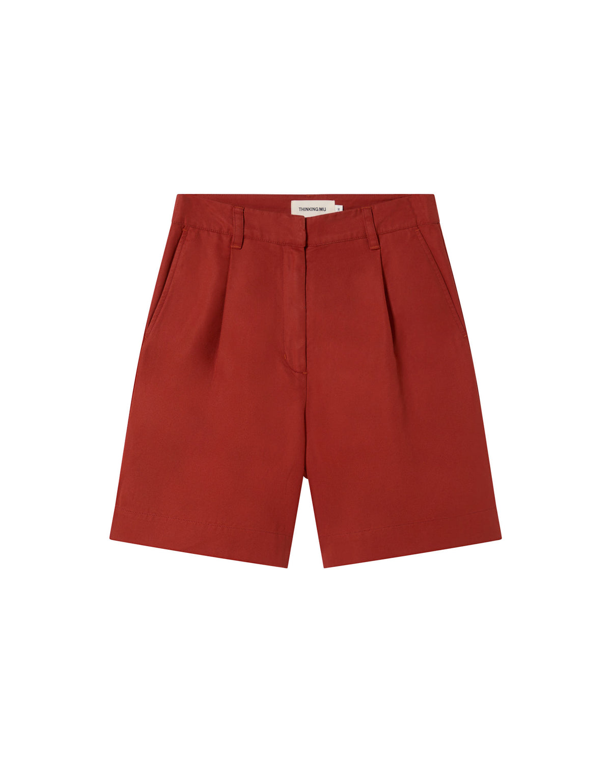 Short rojo hemp Lia sostenible - silueta 1