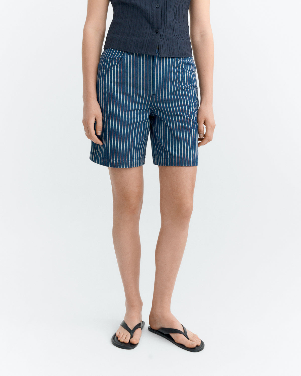 Shorts rayas tinte natural railway Luisa sostenible - 2