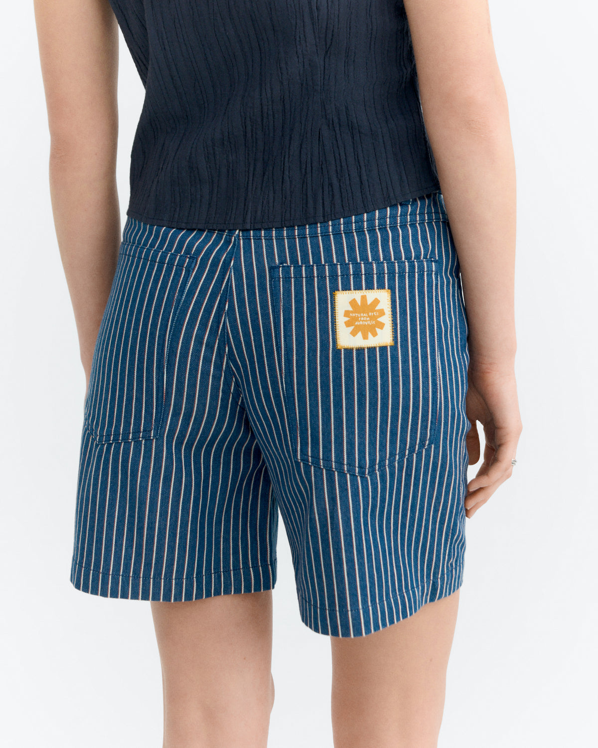 Shorts rayas tinte natural railway Luisa sostenible - 4