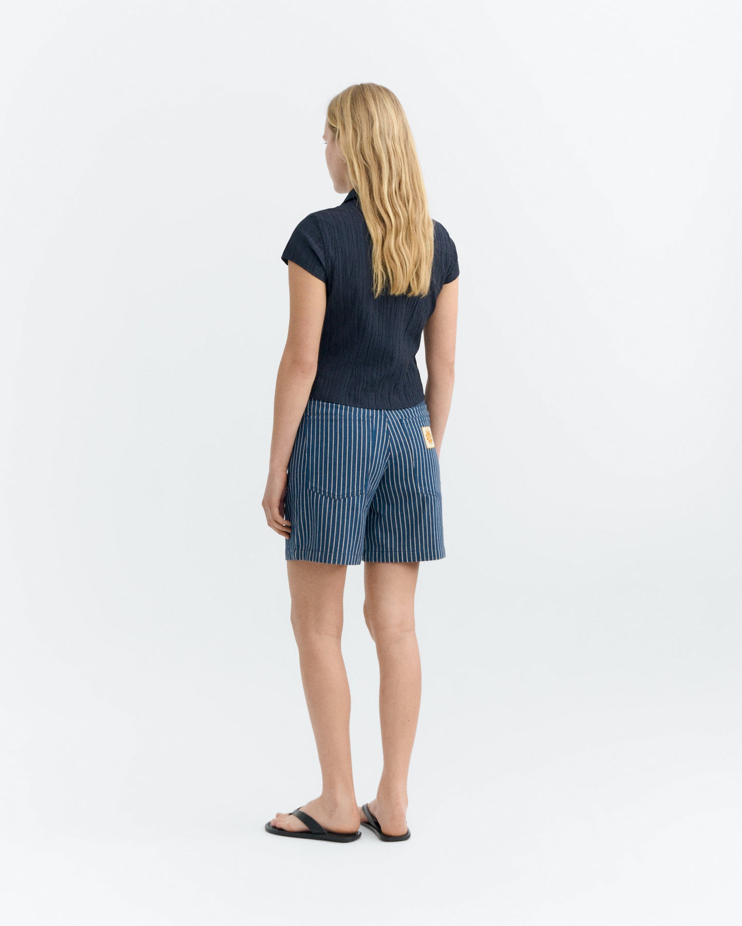 Shorts rayas tinte natural railway Luisa sostenible - 5