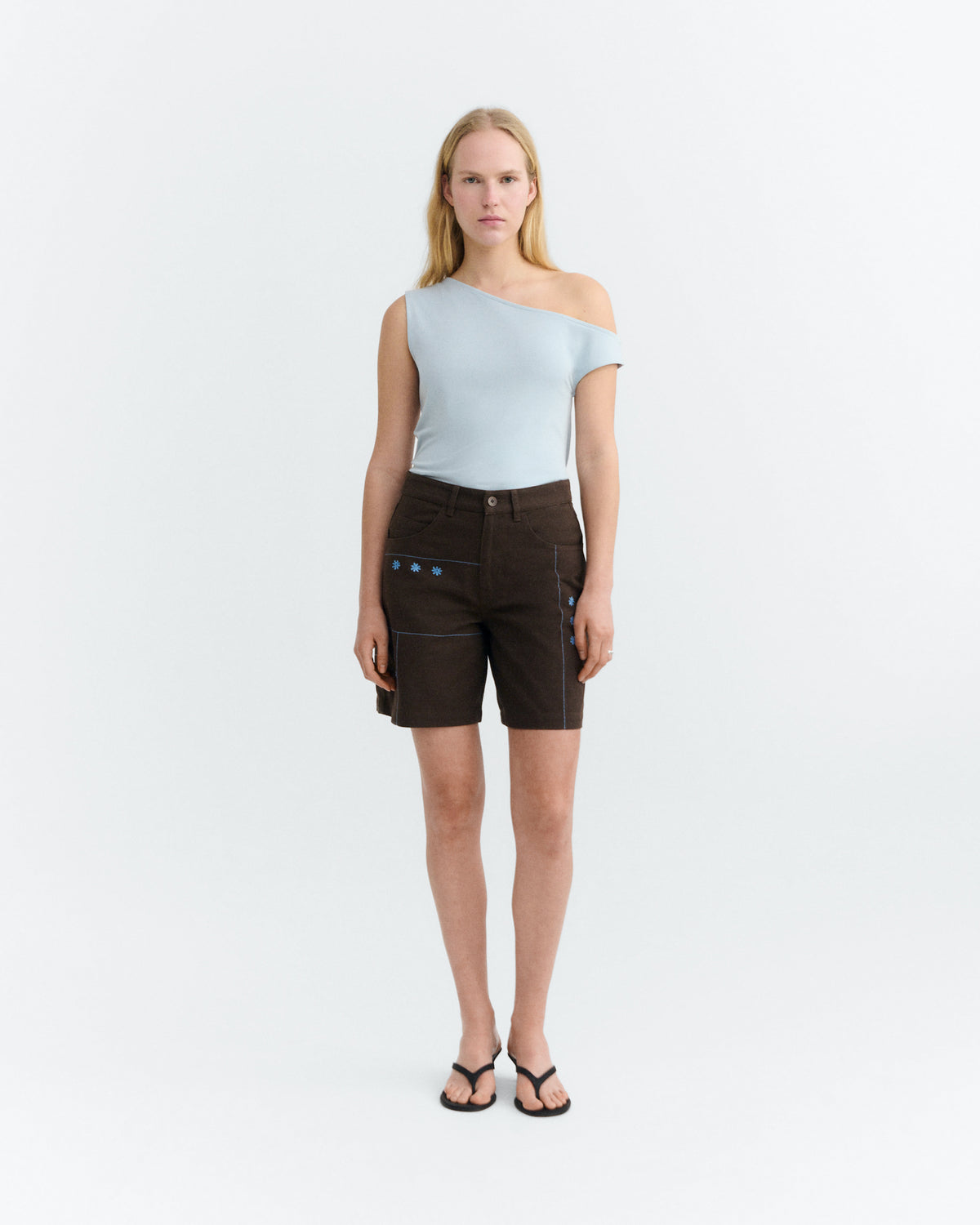 Shorts bordado a mano sole mio Luisa sostenible - 1