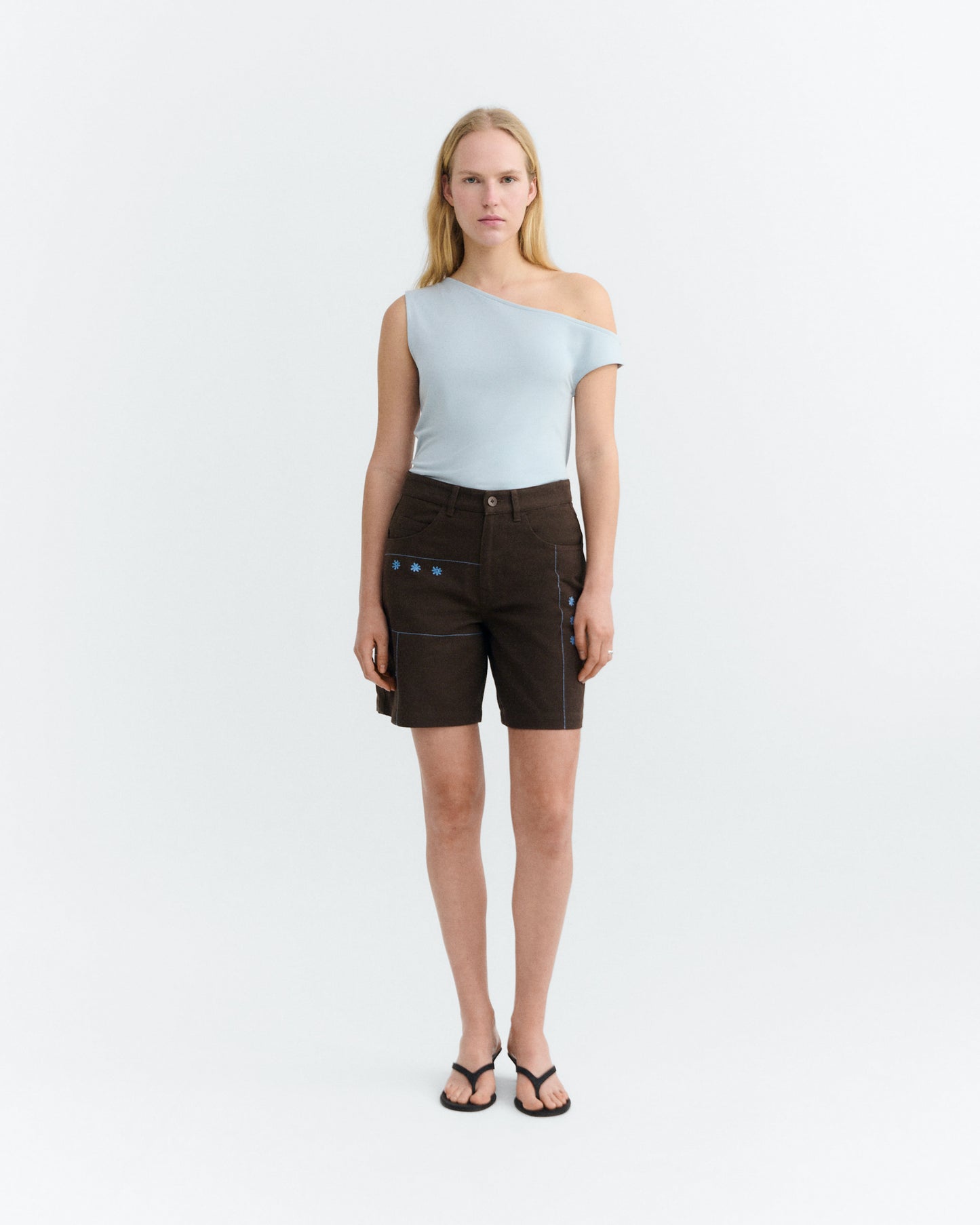 Shorts bordado a mano sole mio Luisa sostenible - 1