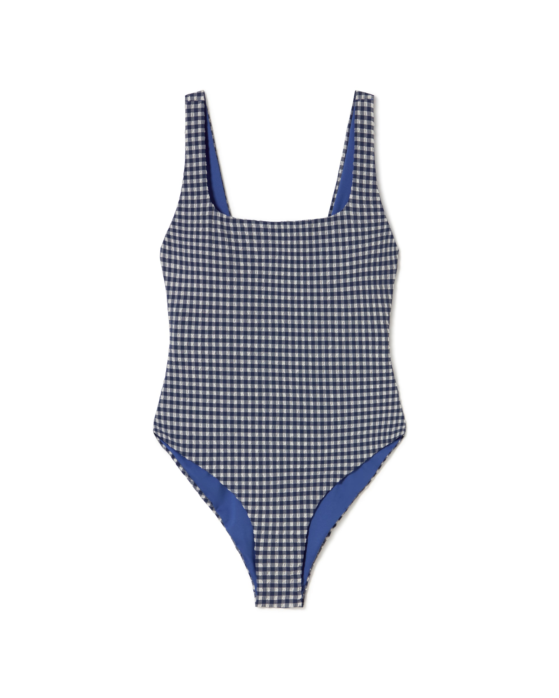 Bañador una pieza navy Amalfi sostenible - silueta 1