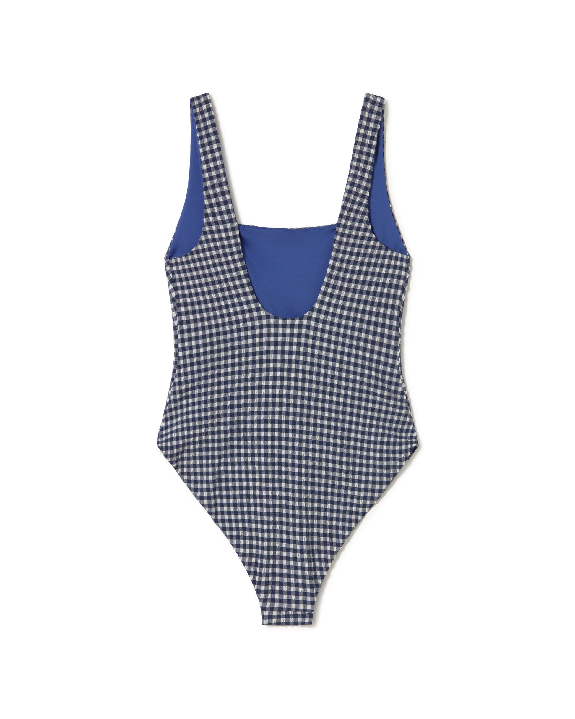 Bañador una pieza navy Amalfi sostenible - silueta 3