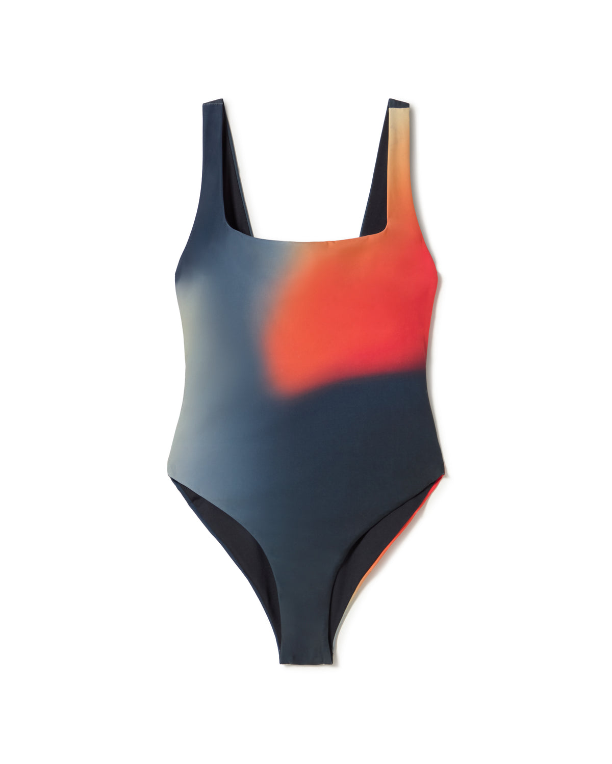 Bañador una pieza multicolor bookeh Amalfi sostenible - silueta 1