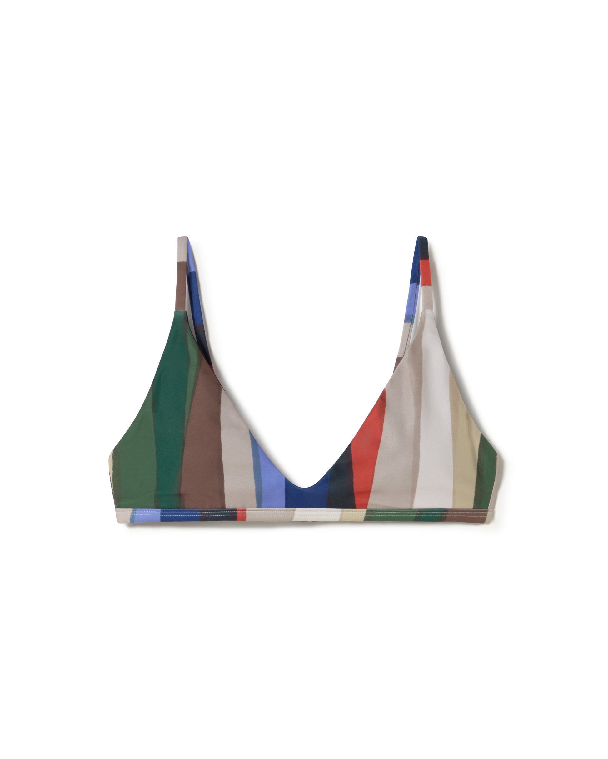 Top bikini multicolor river Tropea sostenible - silueta 1