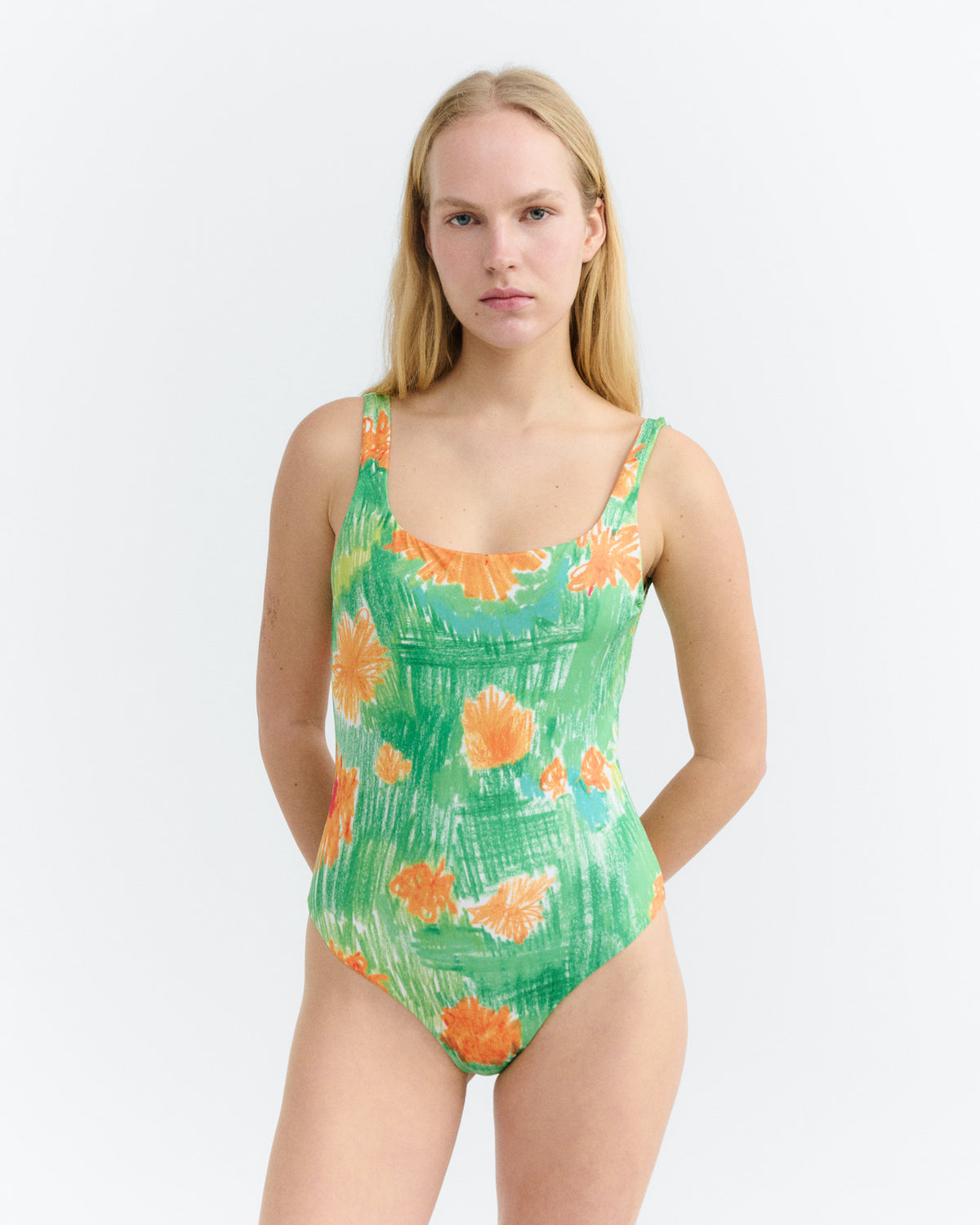 Bañador flores crayon Amalfi sostenible - 3