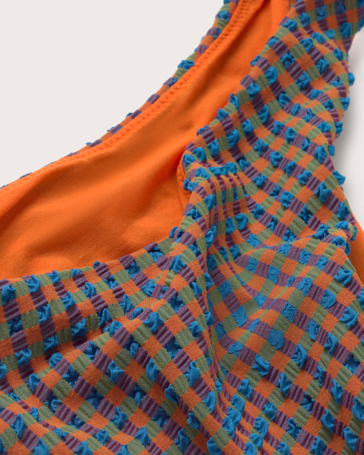 Braguita bikini seersucker naranja Sicilia sostenible silueta - 2
