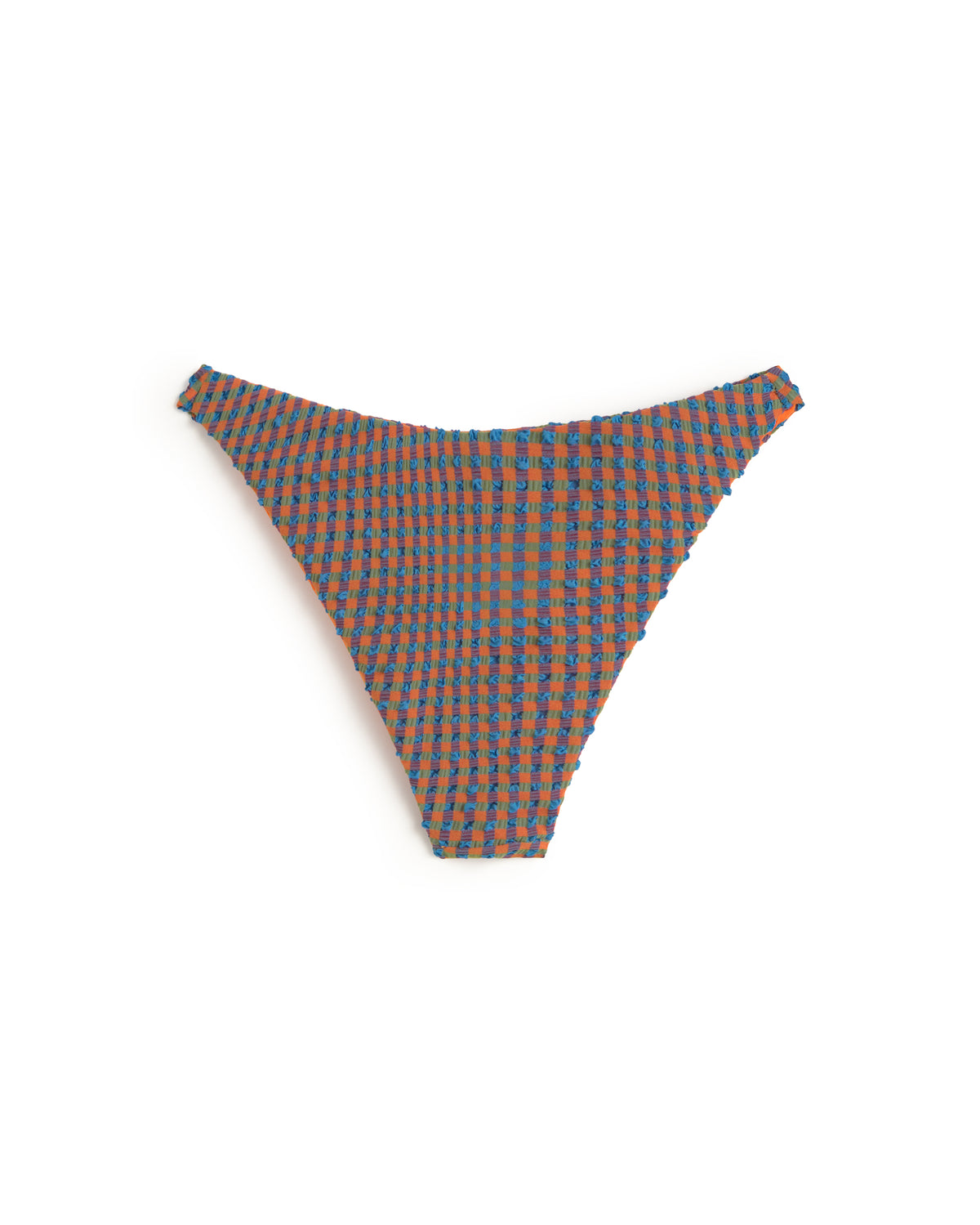 Braguita bikini seersucker naranja Sicilia sostenible silueta - 3