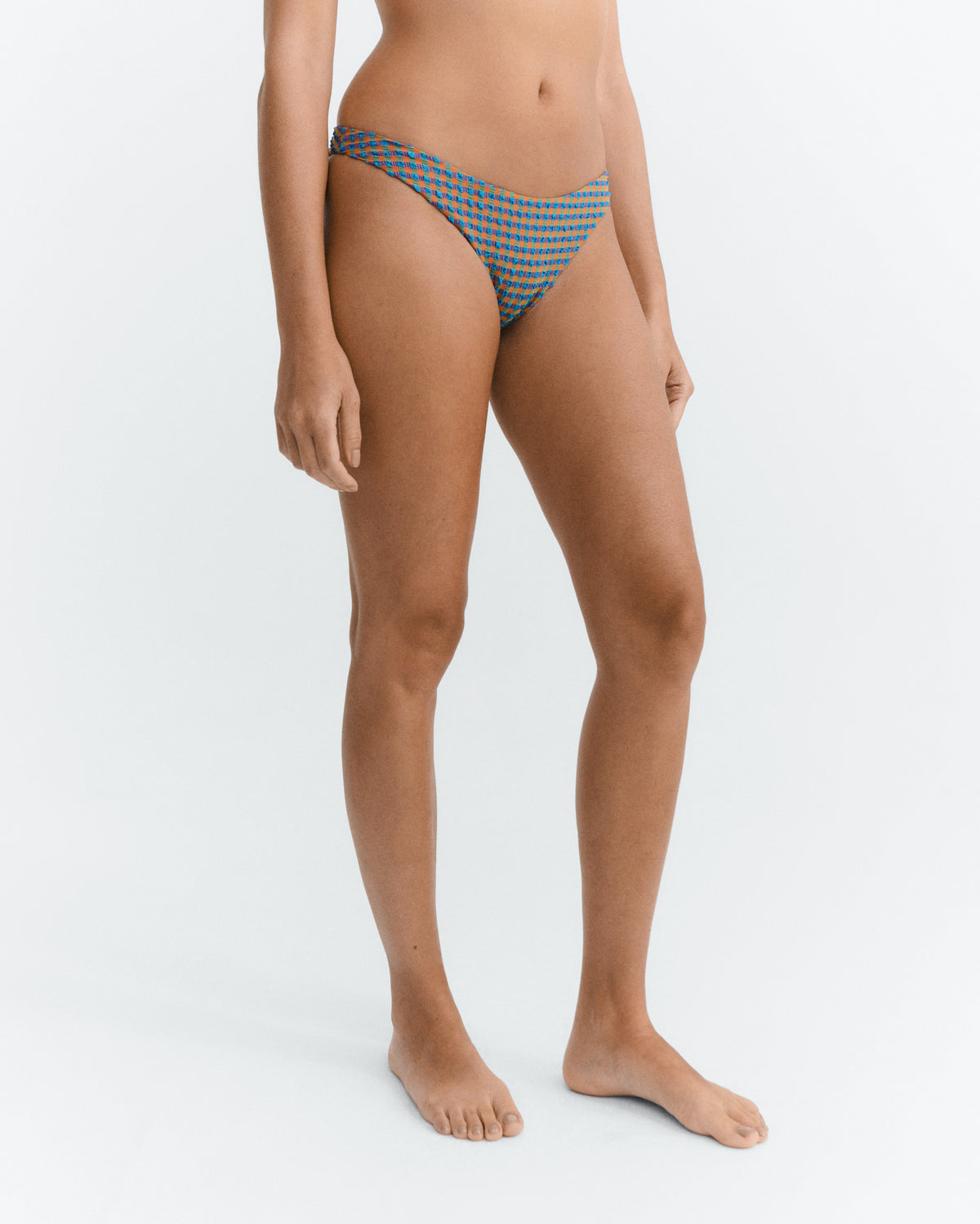 Braguita bikini seersucker naranja Sicilia sostenible - 3