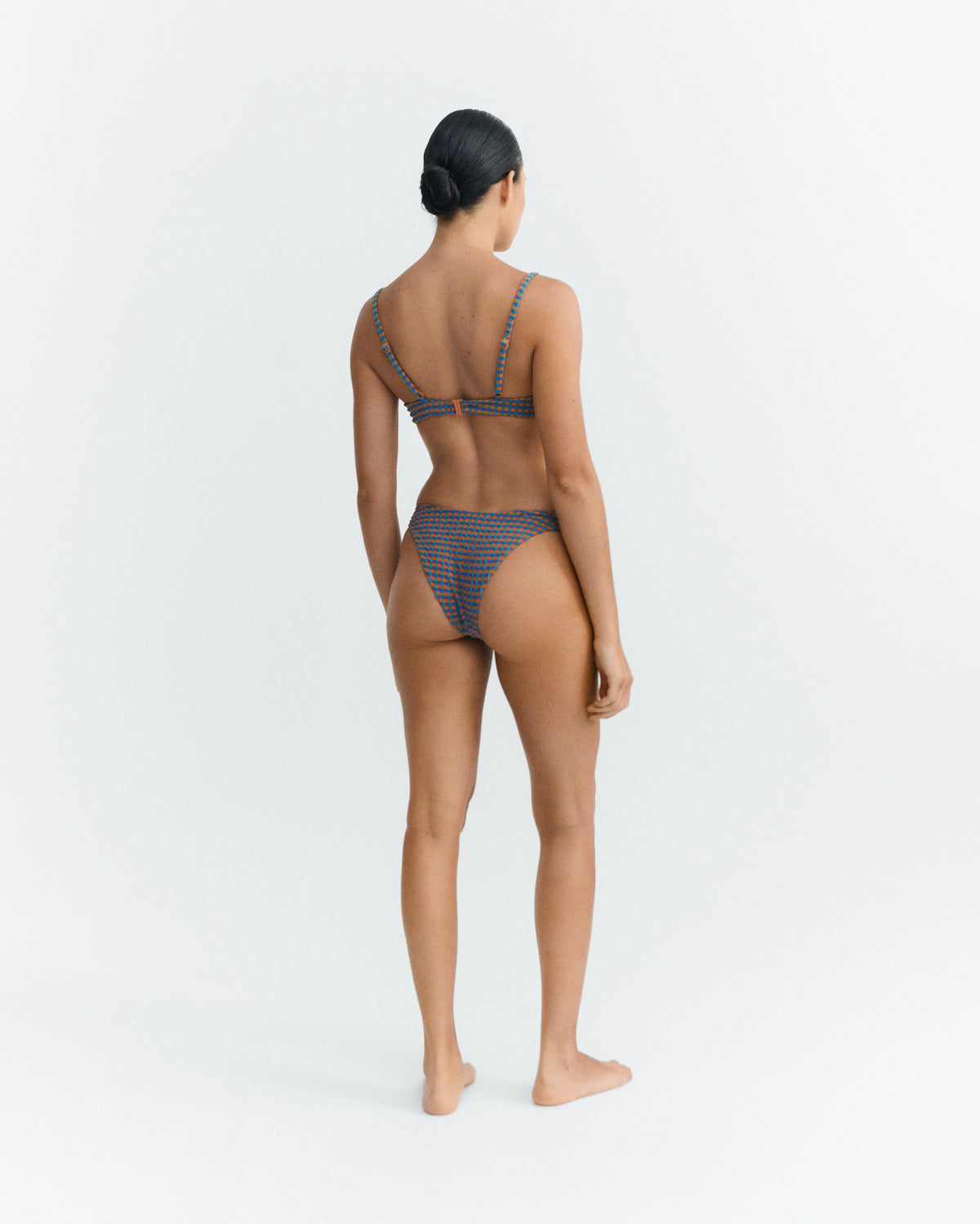 Braguita bikini seersucker naranja Sicilia sostenible - 5