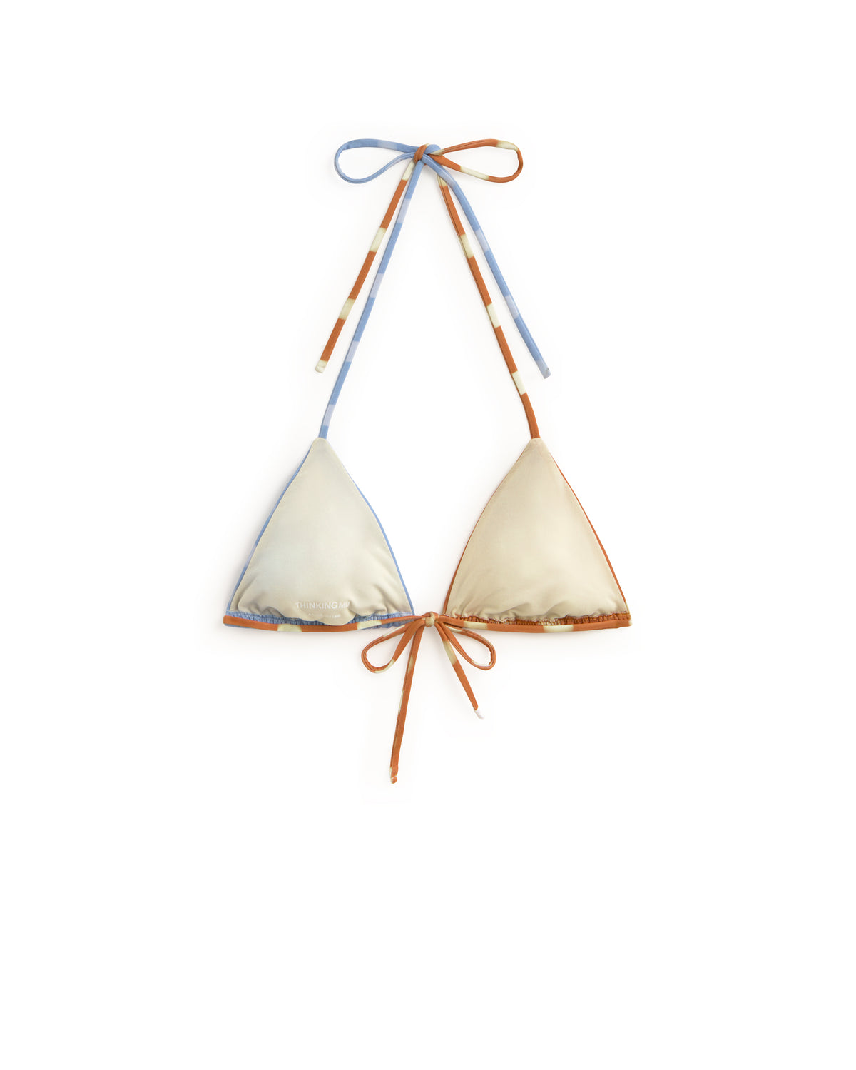 Top bikini ajustable bicolor lunares Calabria sostenible silueta - 3