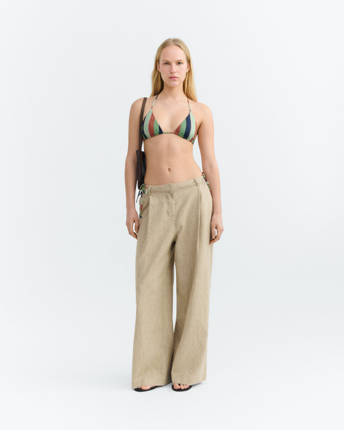 Top bikini ajustable rayas multicolor Calabria sostenible - 1