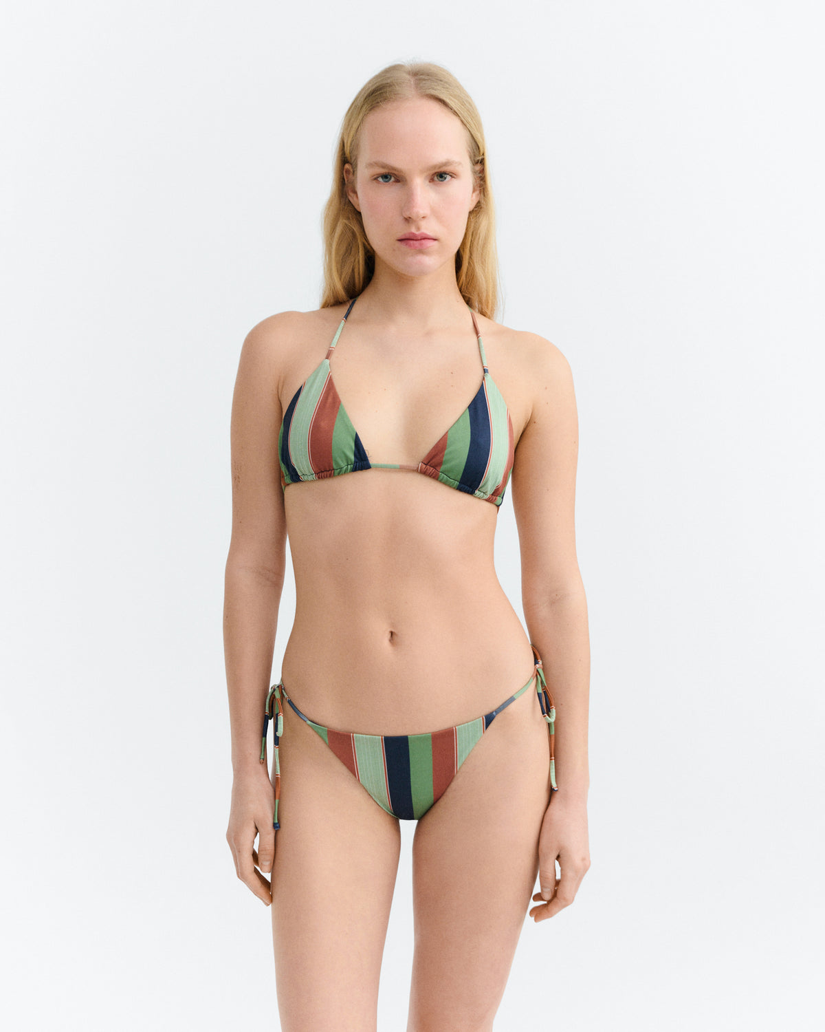 Top bikini ajustable rayas multicolor Calabria sostenible - 3
