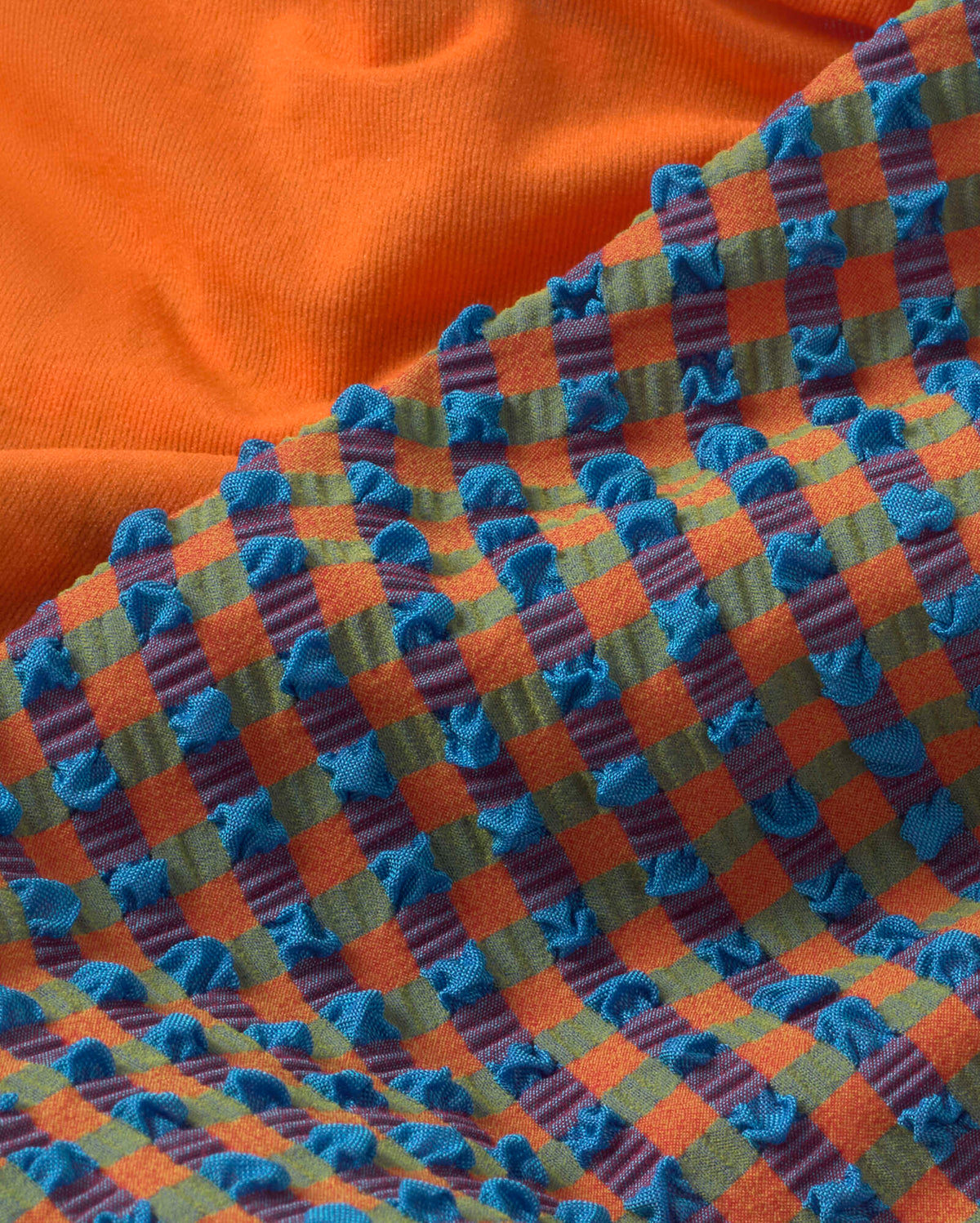 Braguita bikini ajustable seersucker naranja Palermo sostenible silueta - 2