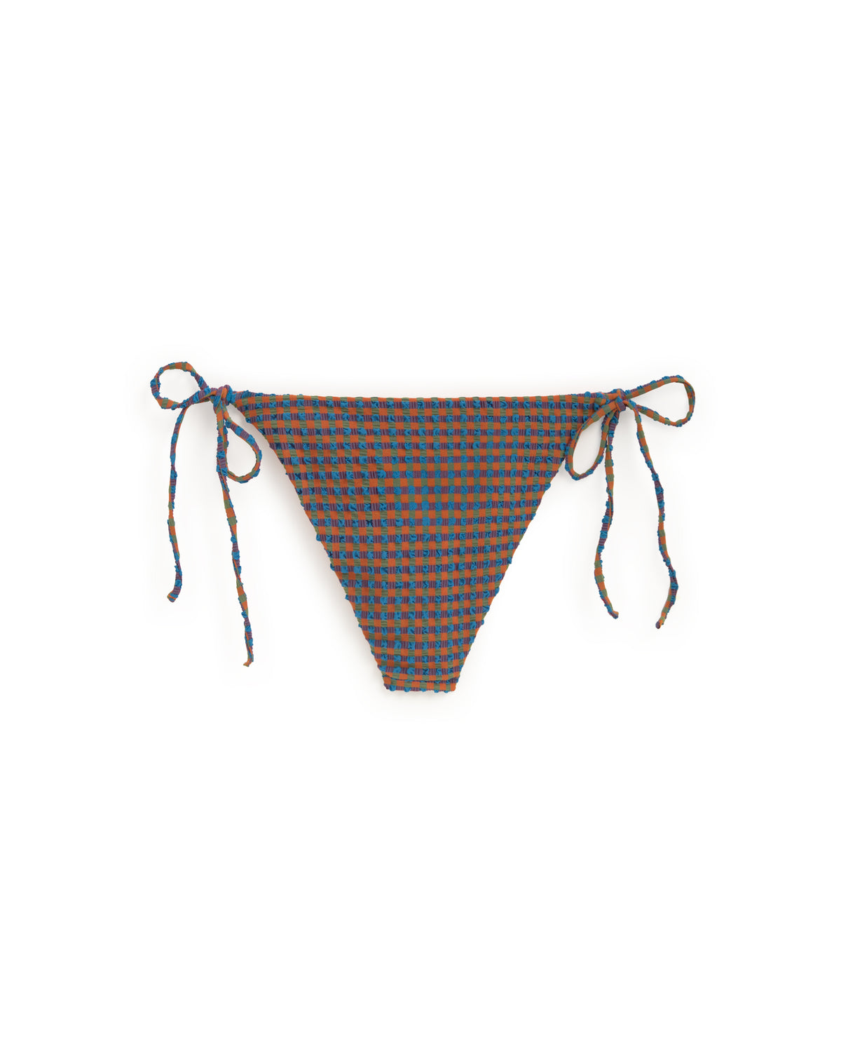 Braguita bikini ajustable seersucker naranja Palermo sostenible silueta - 3