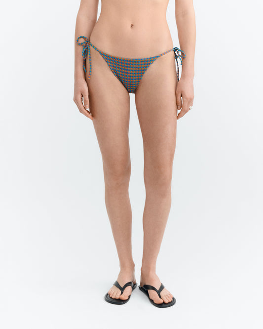 Braguita bikini ajustable seersucker naranja Palermo sostenible - 2