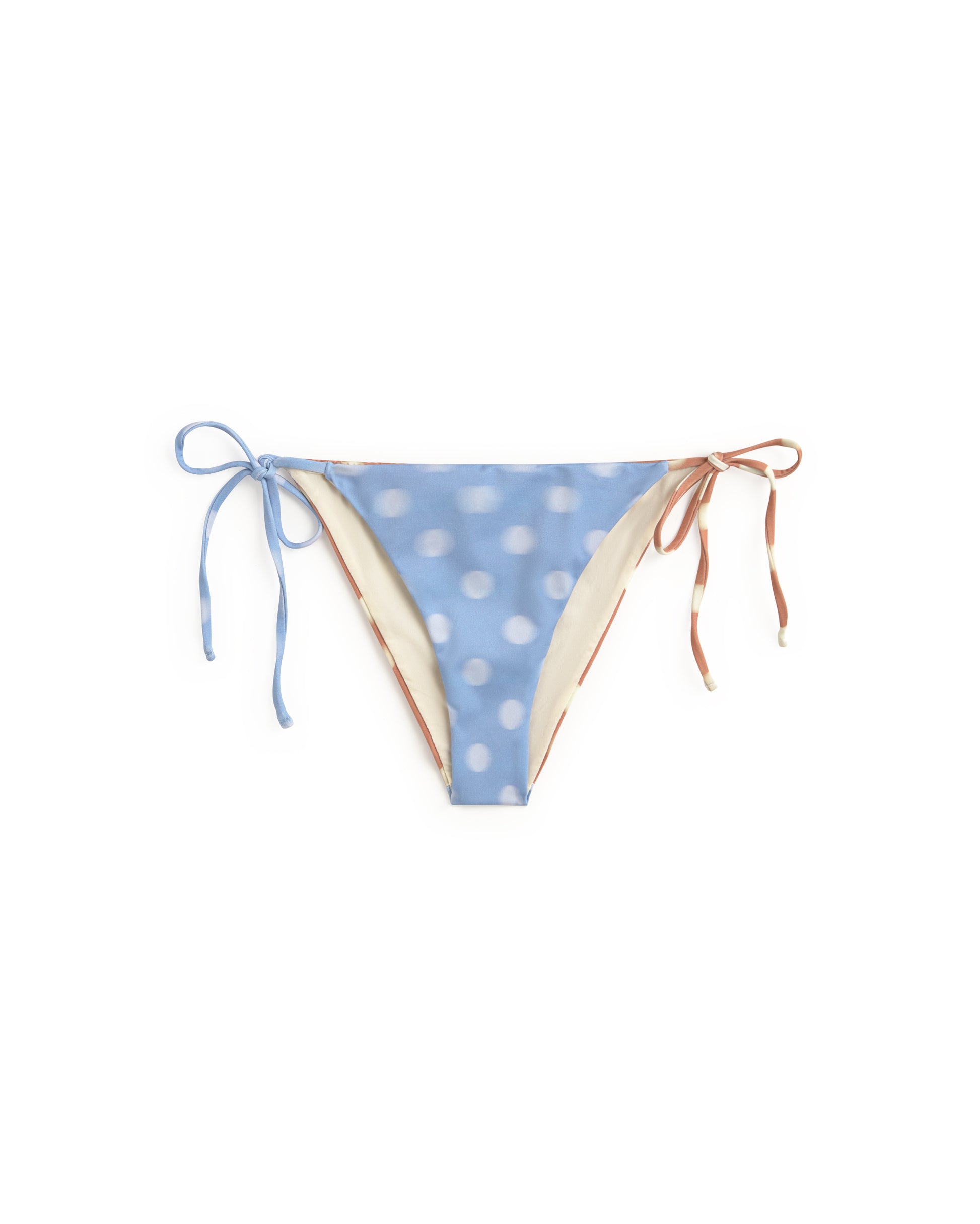 Braguita bikini ajustable bicolor lunares Palermo sostenible silueta - 1