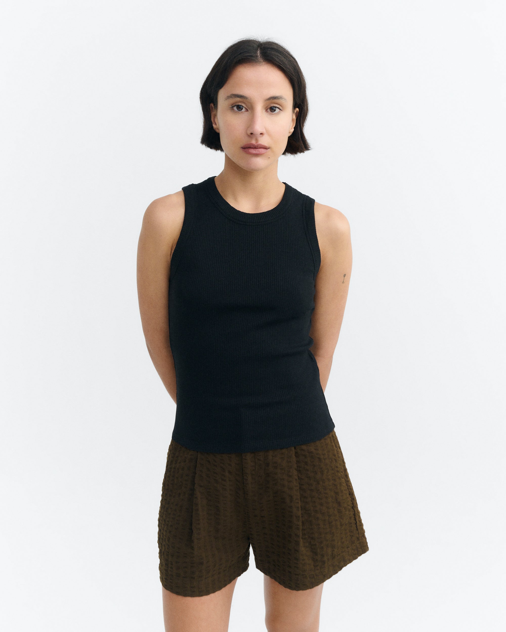トップス UNOF PLEATS TANK TOP PLEATS TANK TOP – UNOF
