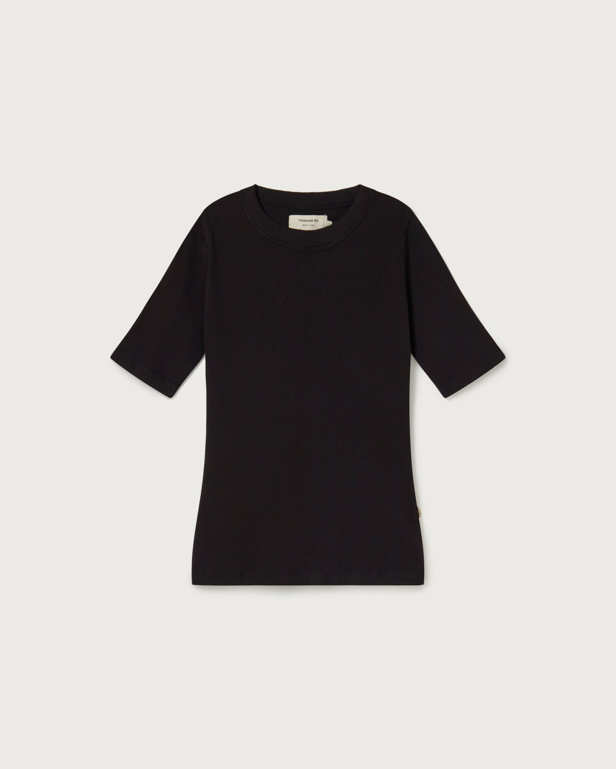 Black top Dakota Rib sustainable organic cotton woman | Thinking 