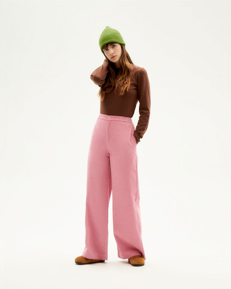 Pantalón rosa micropana Maia sostenible-6