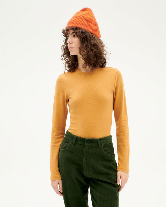 Corduroy green pants Nele Thinking MU cotton | organic woman