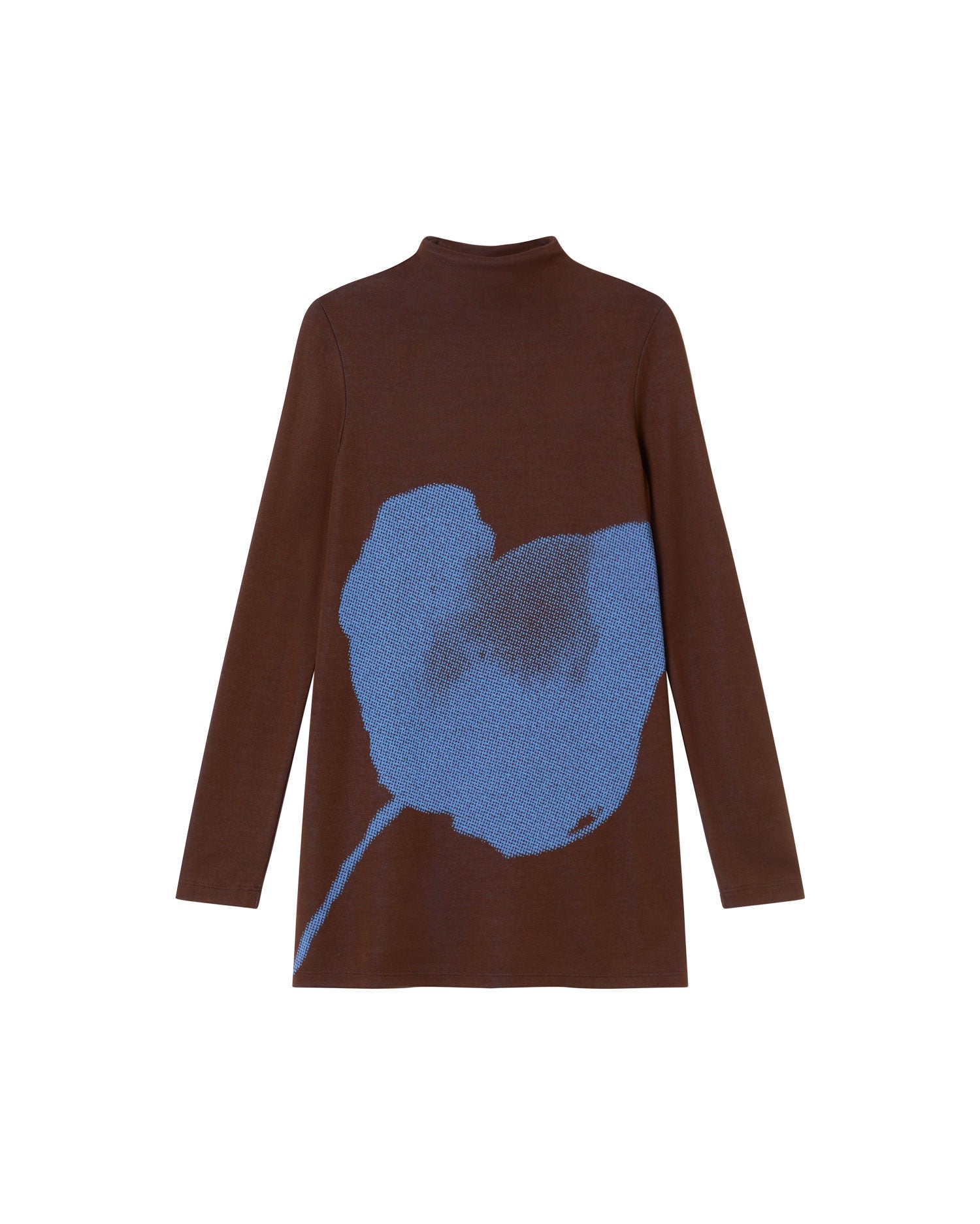 Top marrón flower Vela sostenible - silueta 1