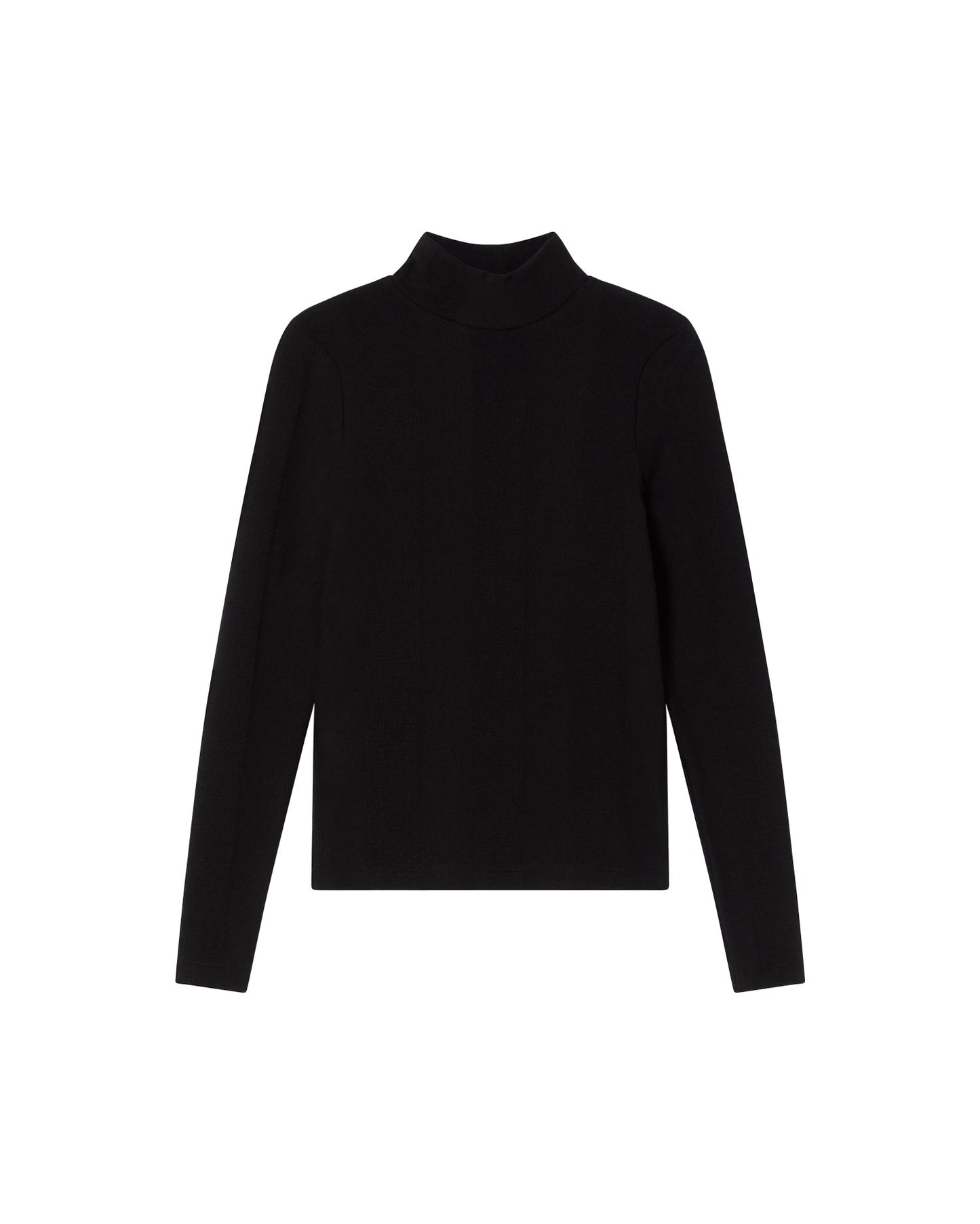 Top negro lana Ellen sostenible - silueta 1