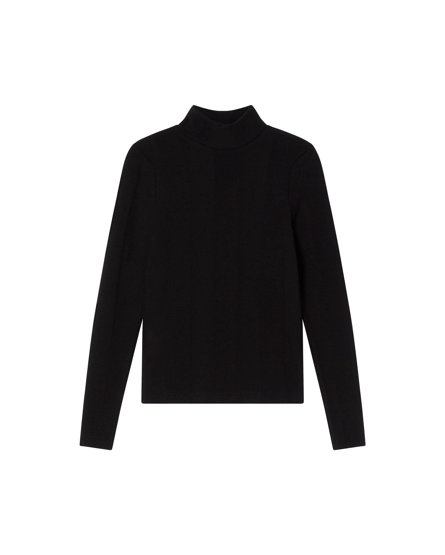 Top negro lana Ellen sostenible - silueta 1