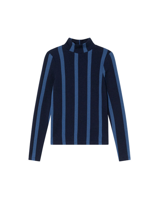Top navy rayas lana Ellen sostenible - silueta 1