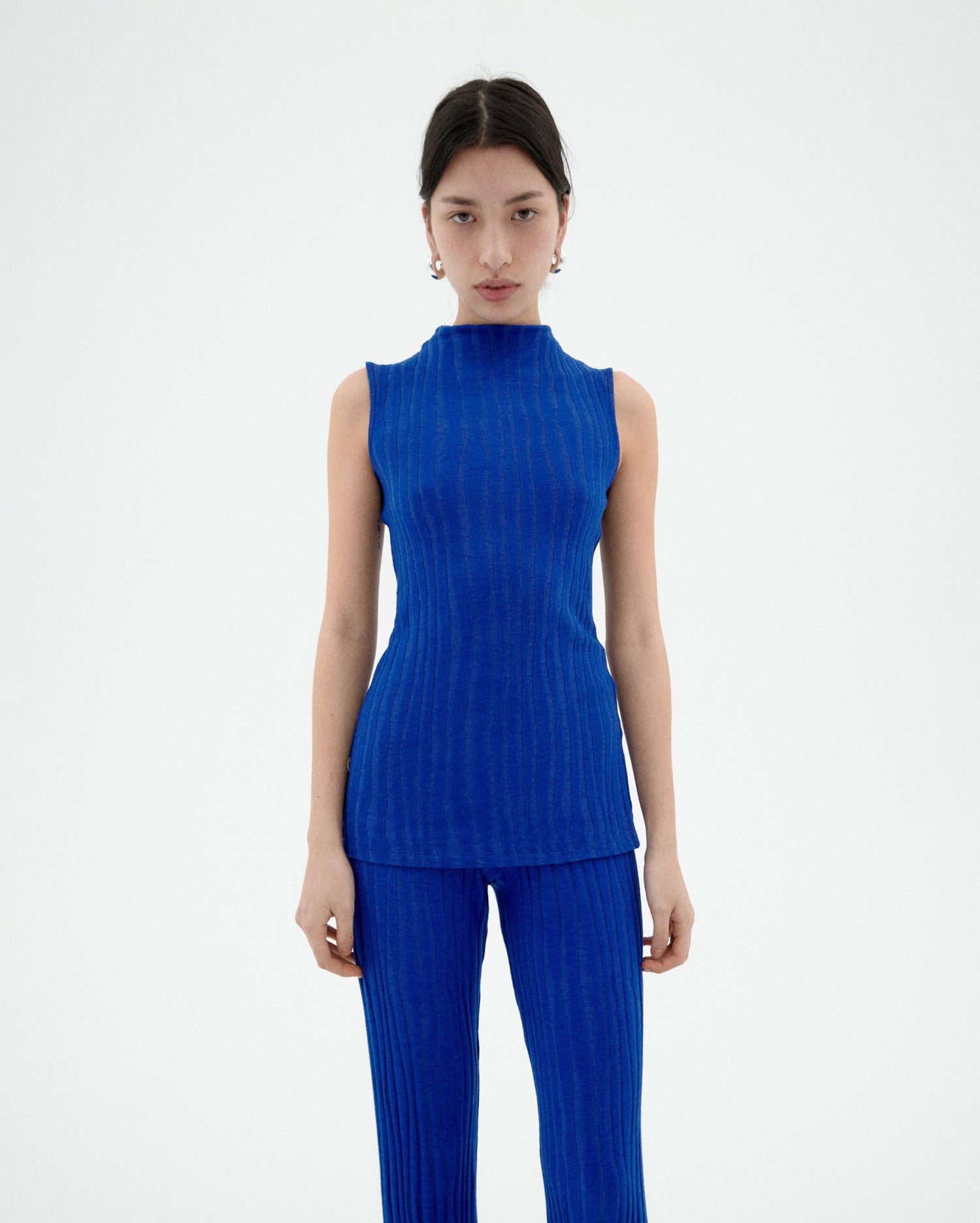 Top Blue Velita | Woman Sustainable Clothing | Thinking Mu
