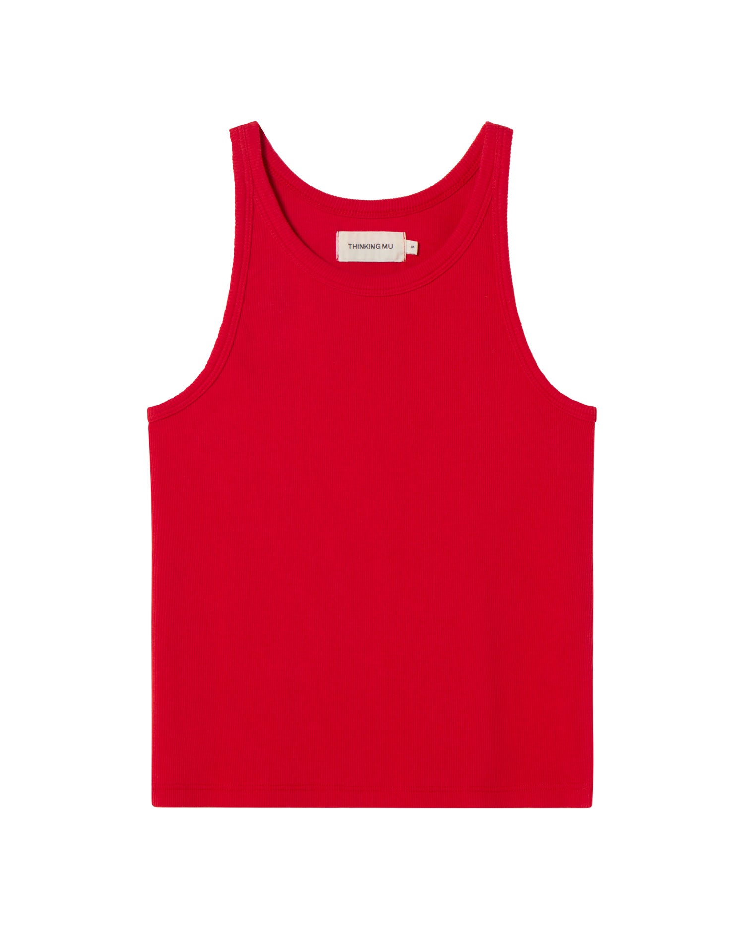 Top rojo Harriet sostenible - silueta 1