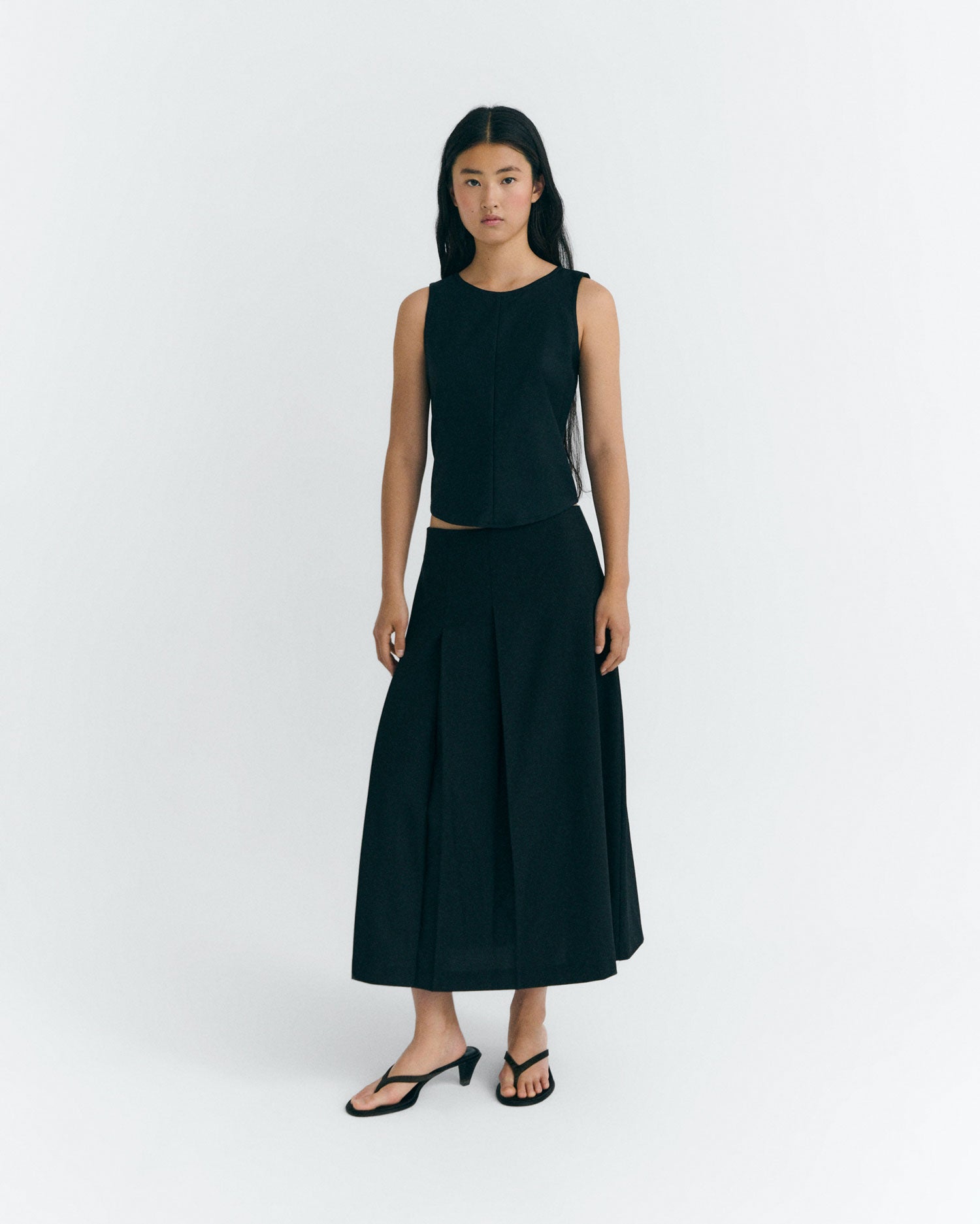 Women's Top Black Wool Fine Seana | Thinking Mu – Thinking MU