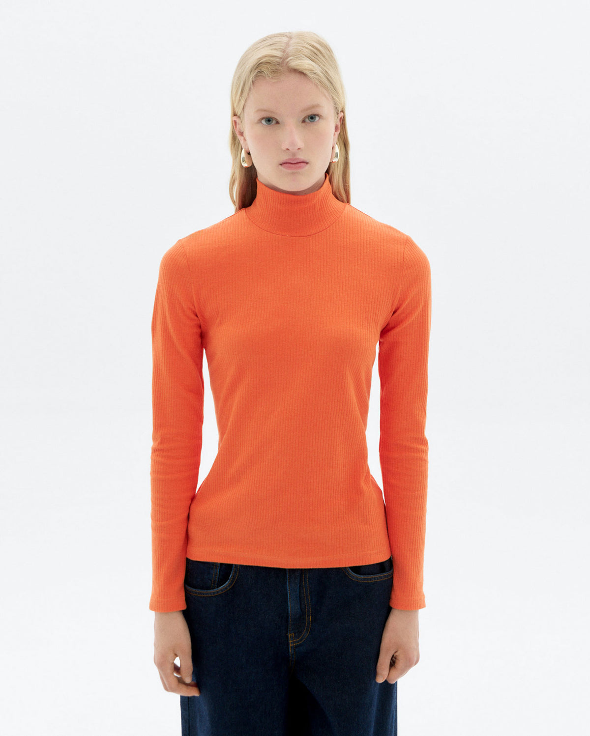 Top cuello alto naranja hemp Aine sostenible - 1
