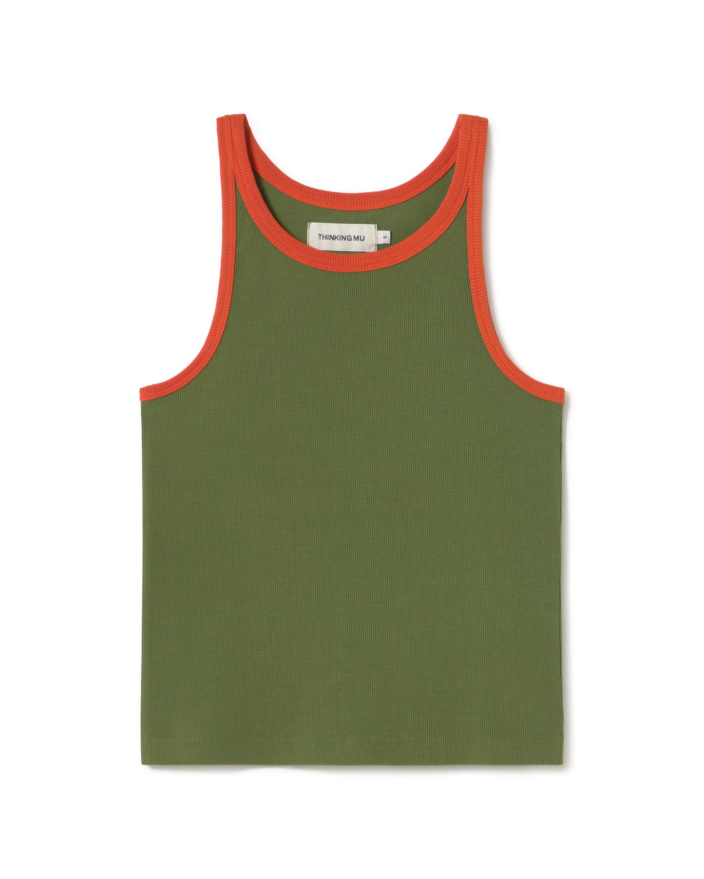 Top verde contraste Harriet sostenible - silueta 1