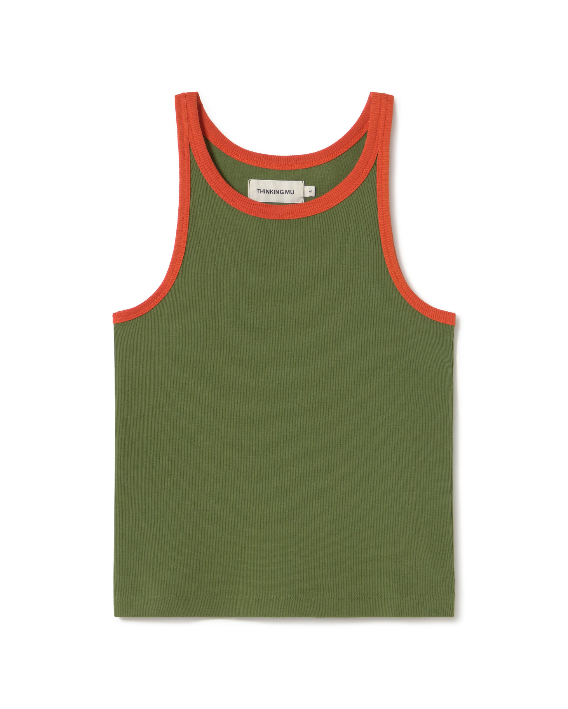 Top verde contraste Harriet sostenible - silueta 1