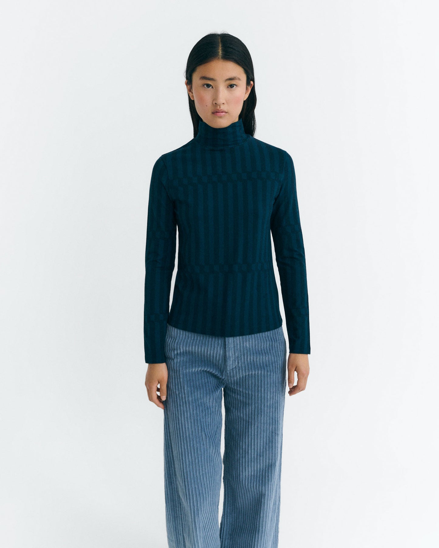 Top rayas azul esque Ellen sostenible - 1