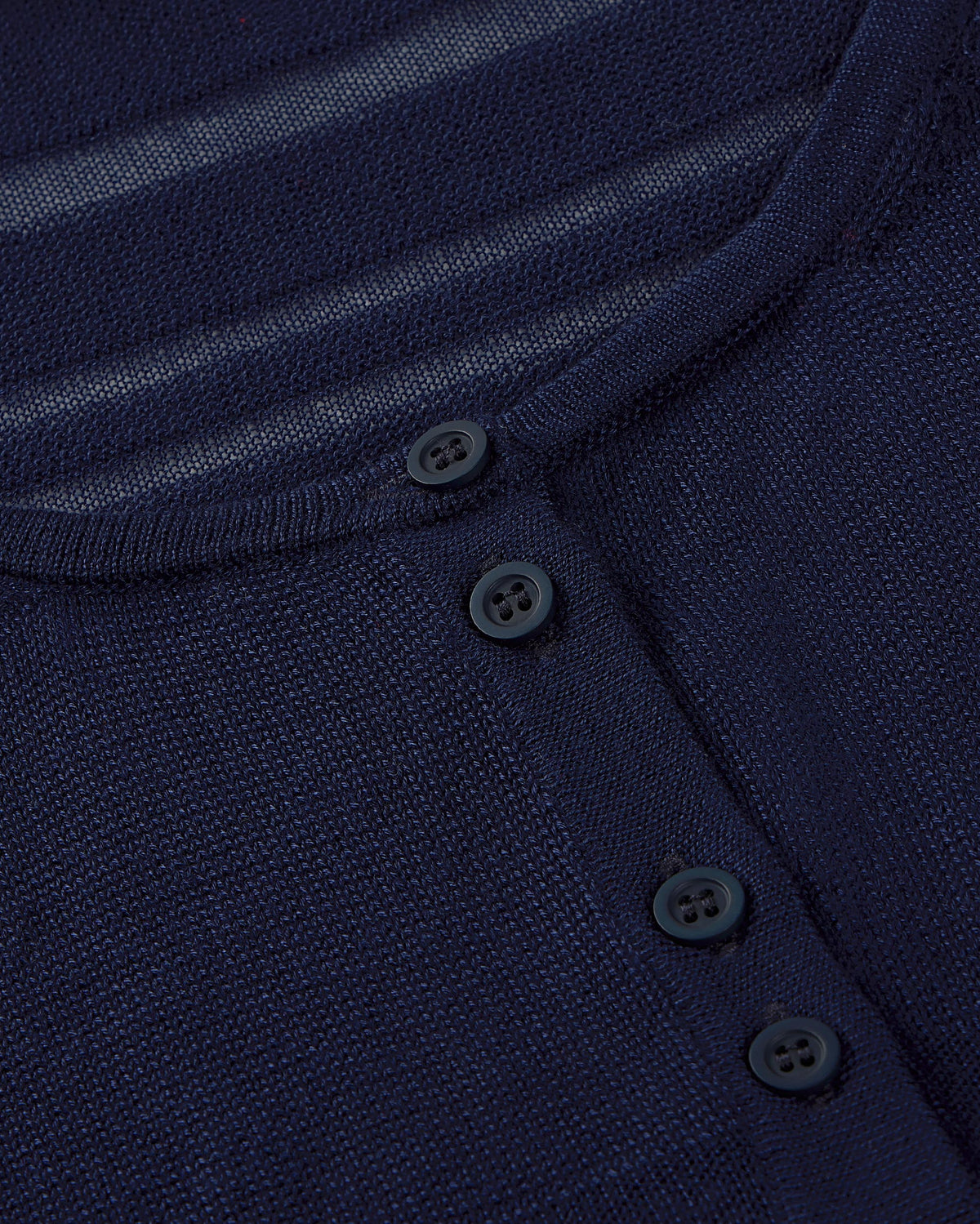 Top rayas semitransparente navy Ash sostenible silueta - 2