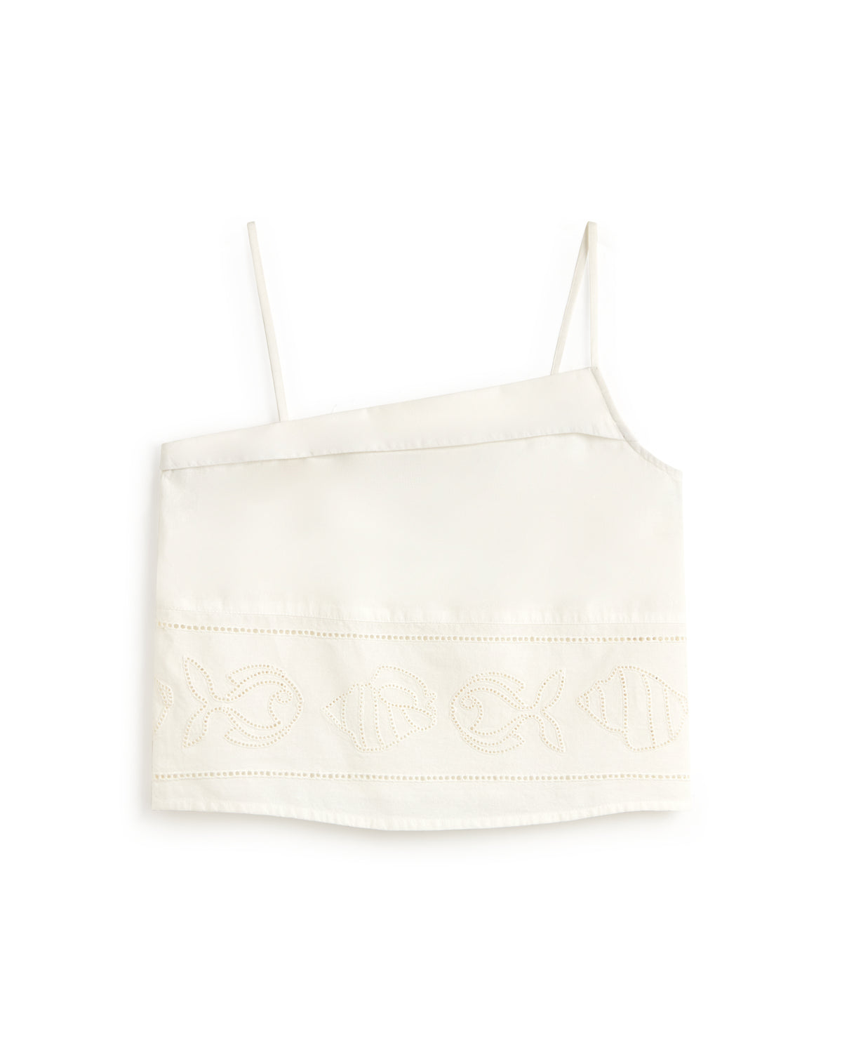 Top bordado blanco Raida sostenible silueta - 1