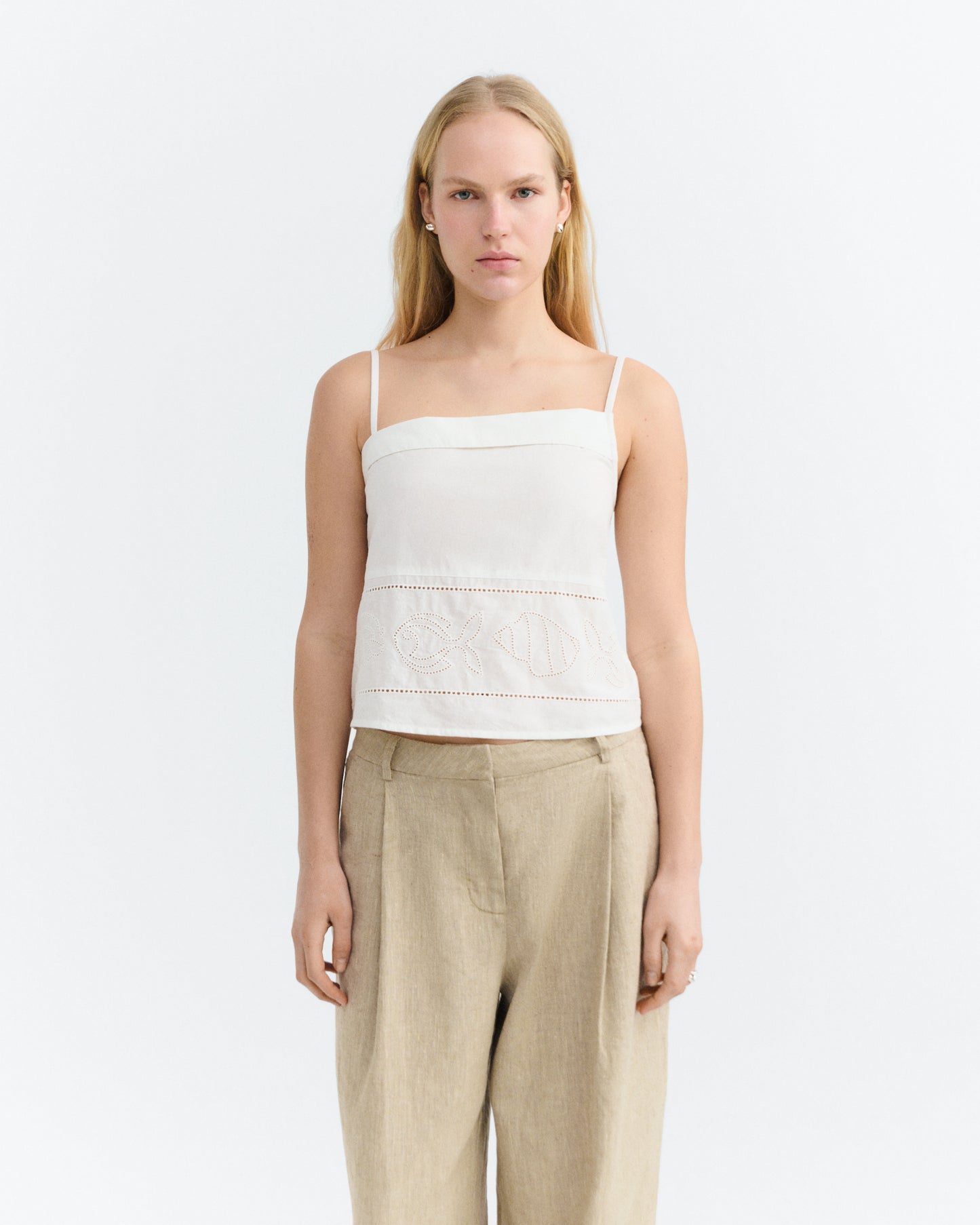 Top bordado blanco Raida sostenible - 2