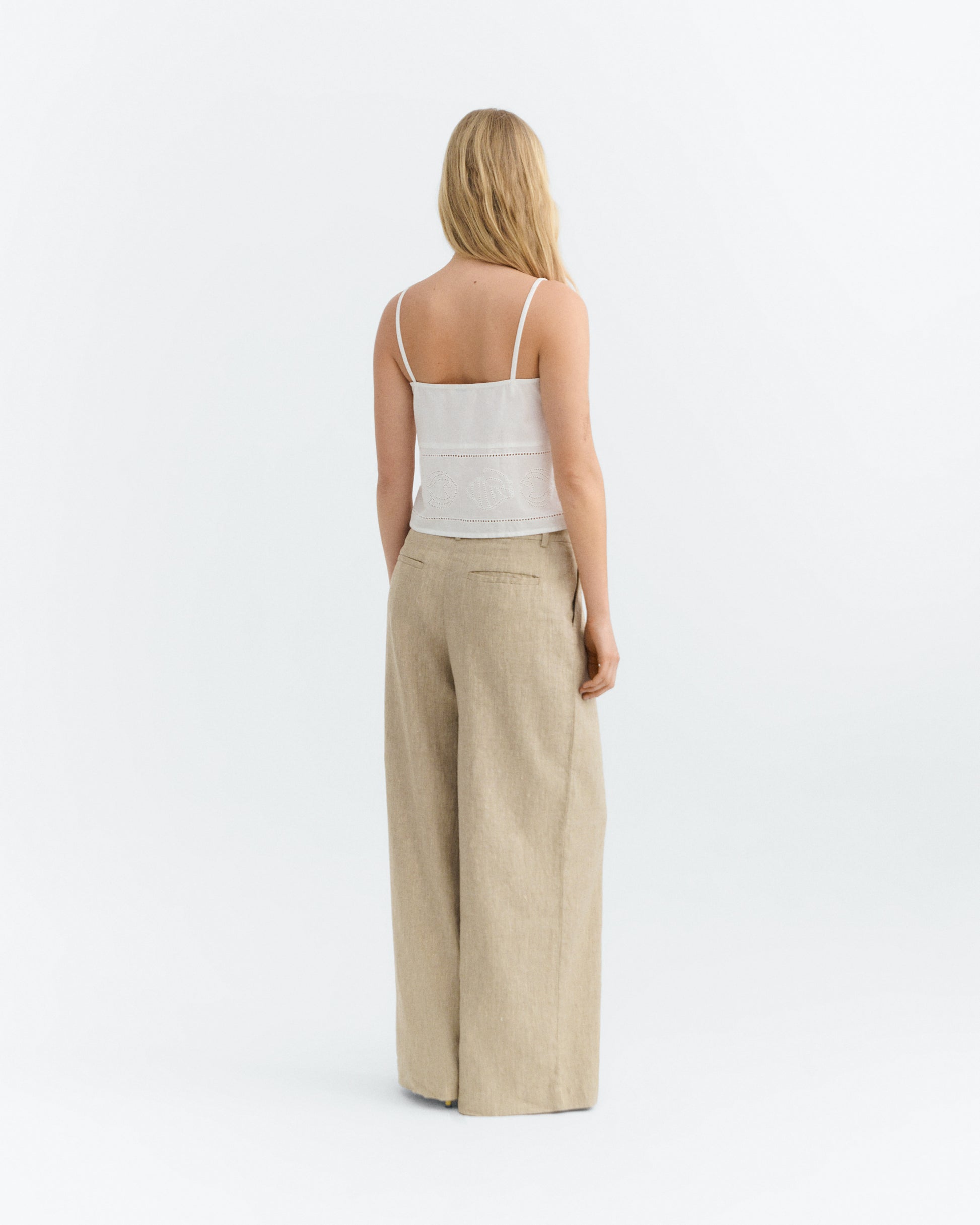 Top bordado blanco Raida sostenible - 5