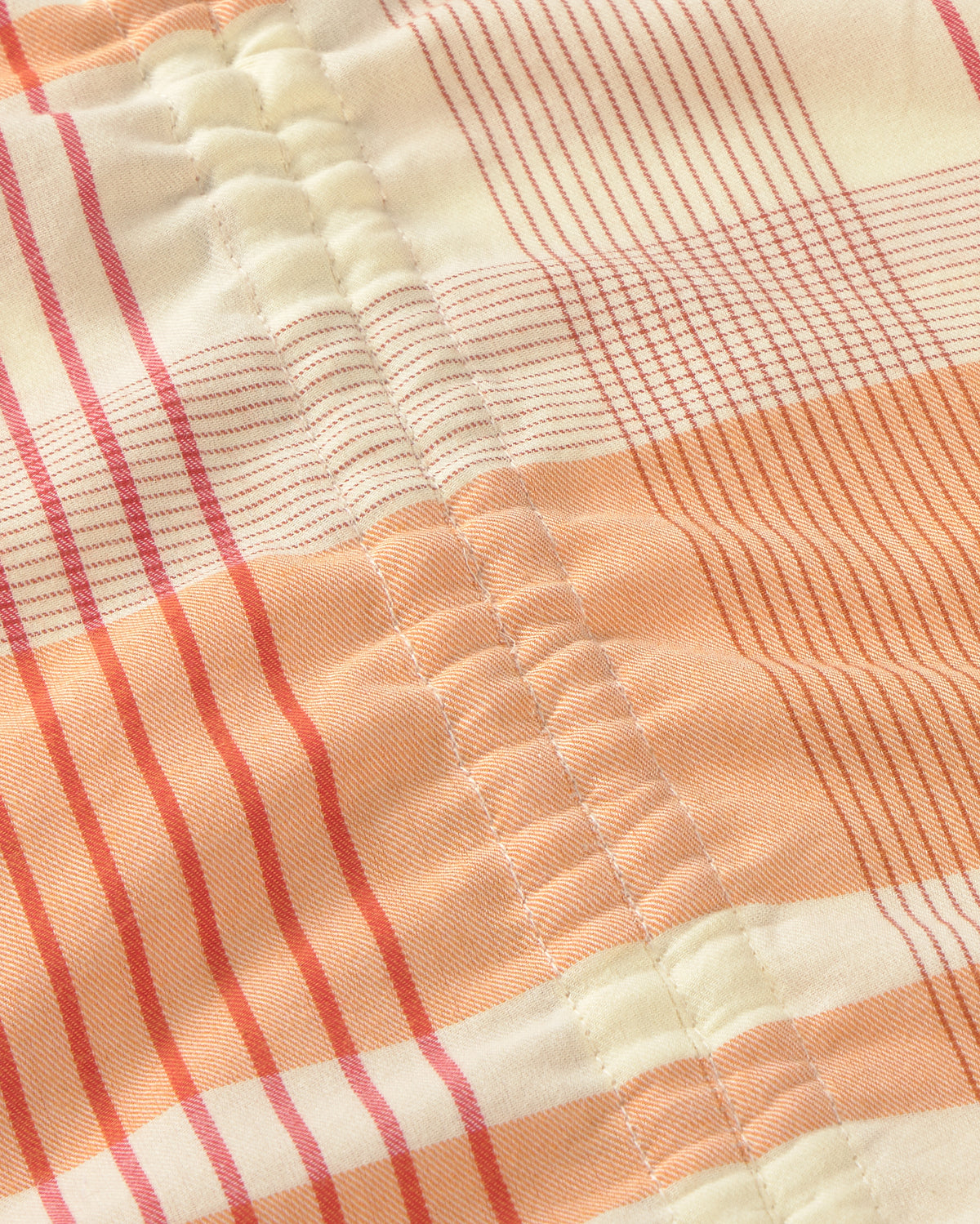 Top regulable cuadros naranja Hiba sostenible silueta - 2