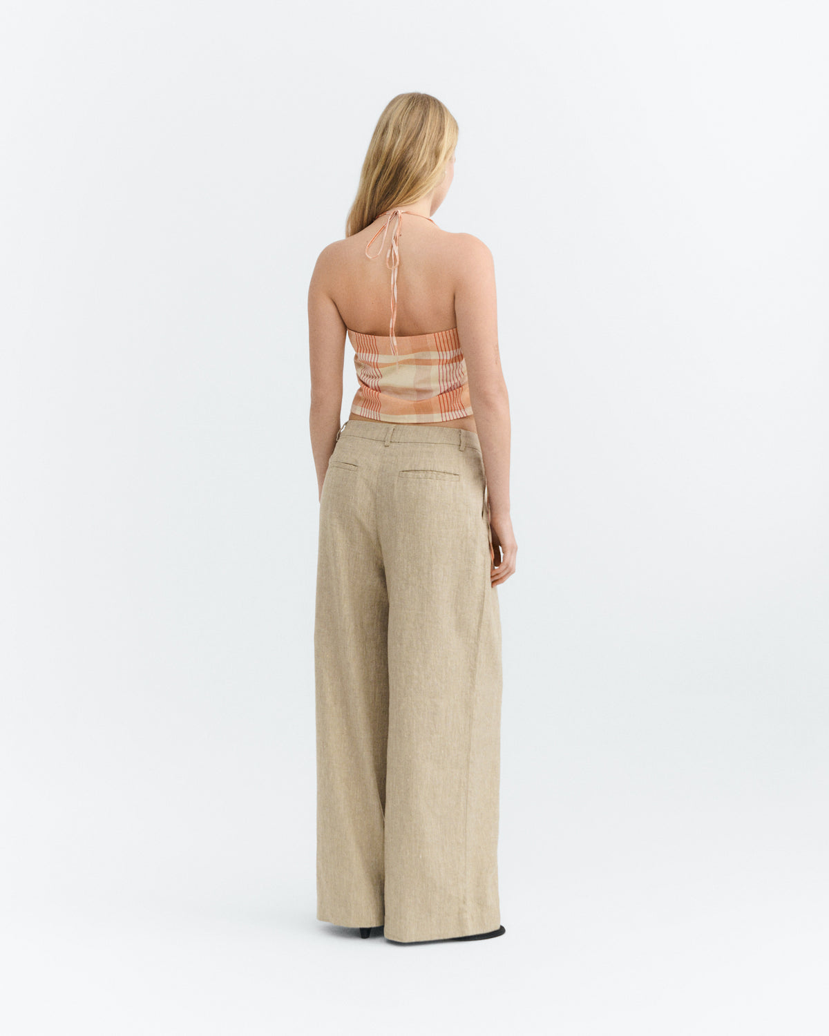 Top regulable cuadros naranja Hiba sostenible - 4