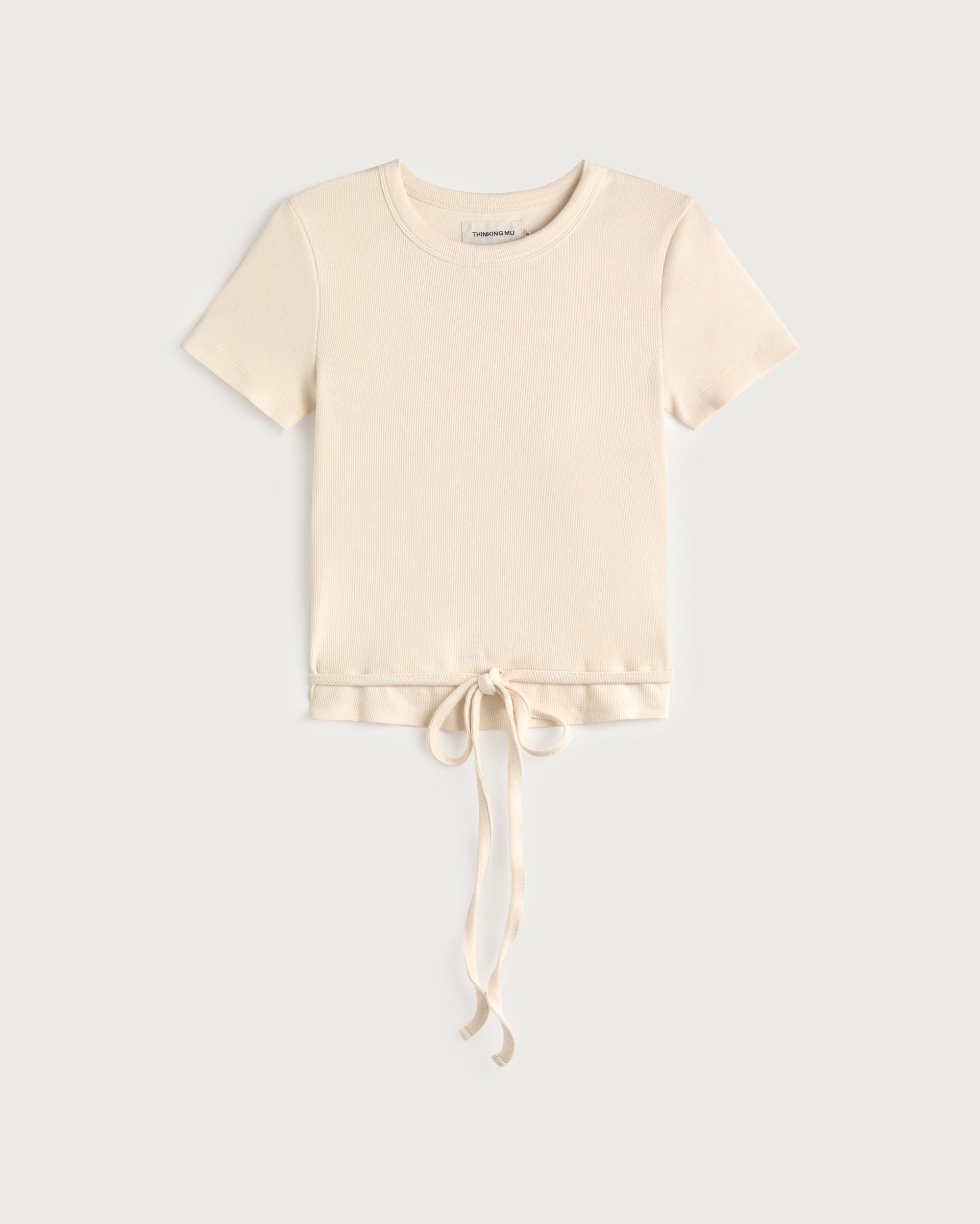 Top slim crudo lazo abertura espalda Rio sostenible silueta - 1