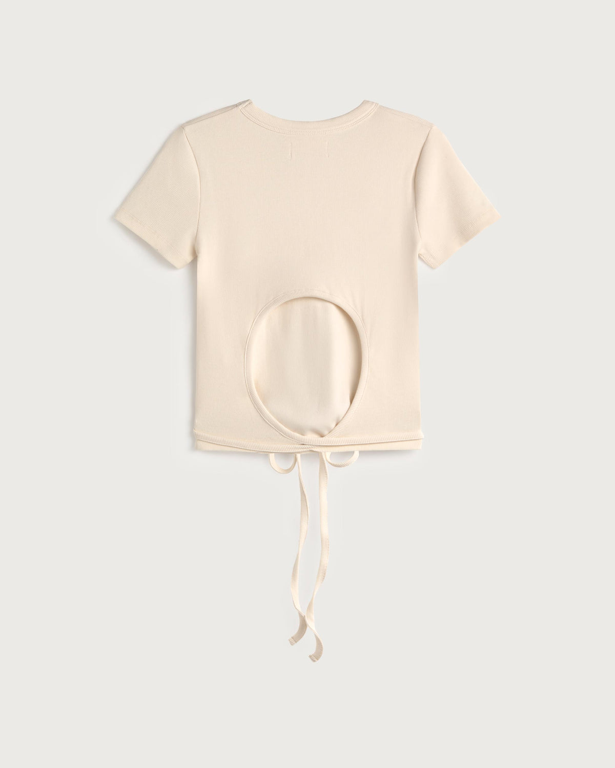 Top slim crudo lazo abertura espalda Rio sostenible silueta - 3